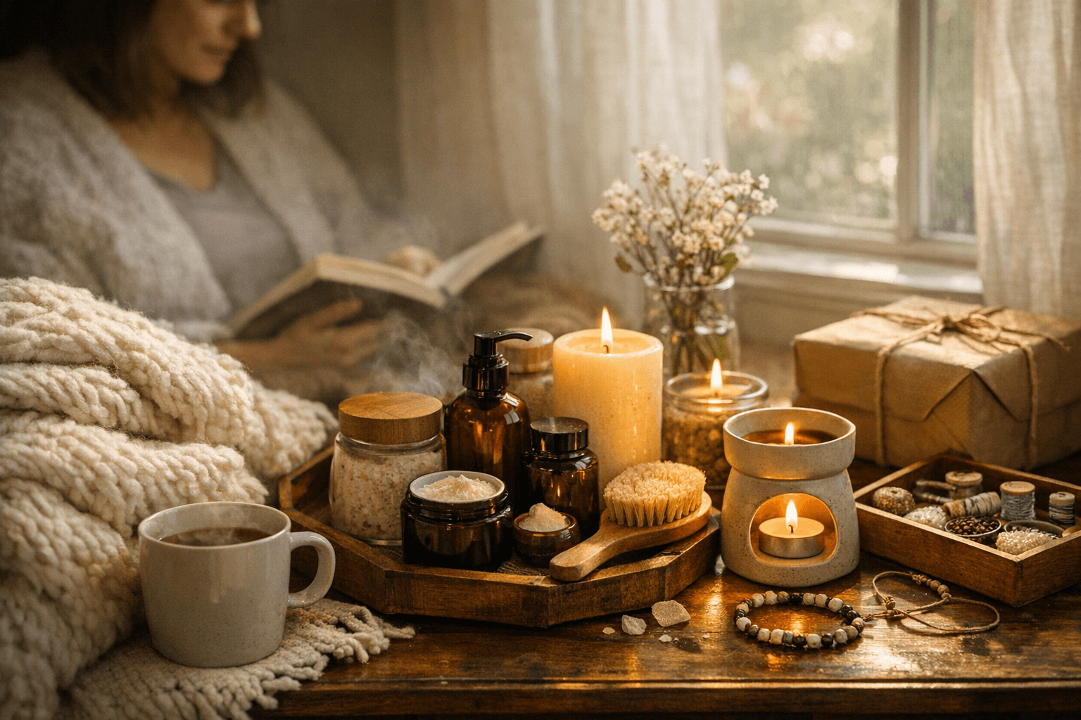 Cozy self-care gifts for homebody moms, from blankets to body care sets