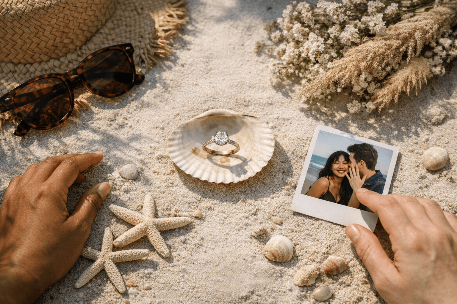 Ramona Young reveals beachside engagement ring in Instagram announcement