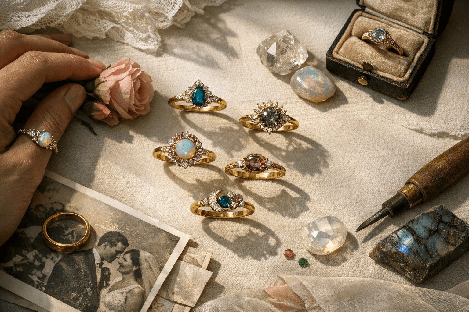 Tomfoolery London showcases alternative engagement rings for personalized bridal style