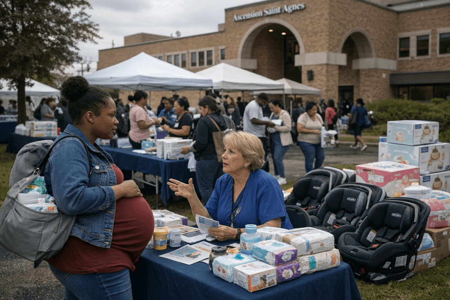 Baltimore hospital hosts free baby shower with supplies and Medicaid help