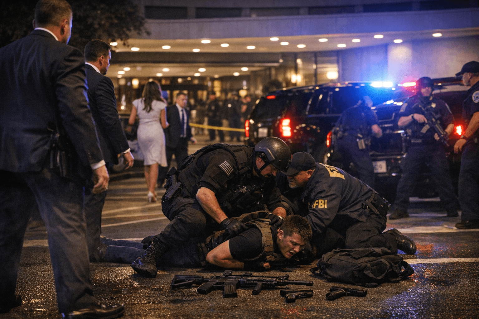 Gunman with multiple weapons tries to breach Trump dinner, suspect arrested
