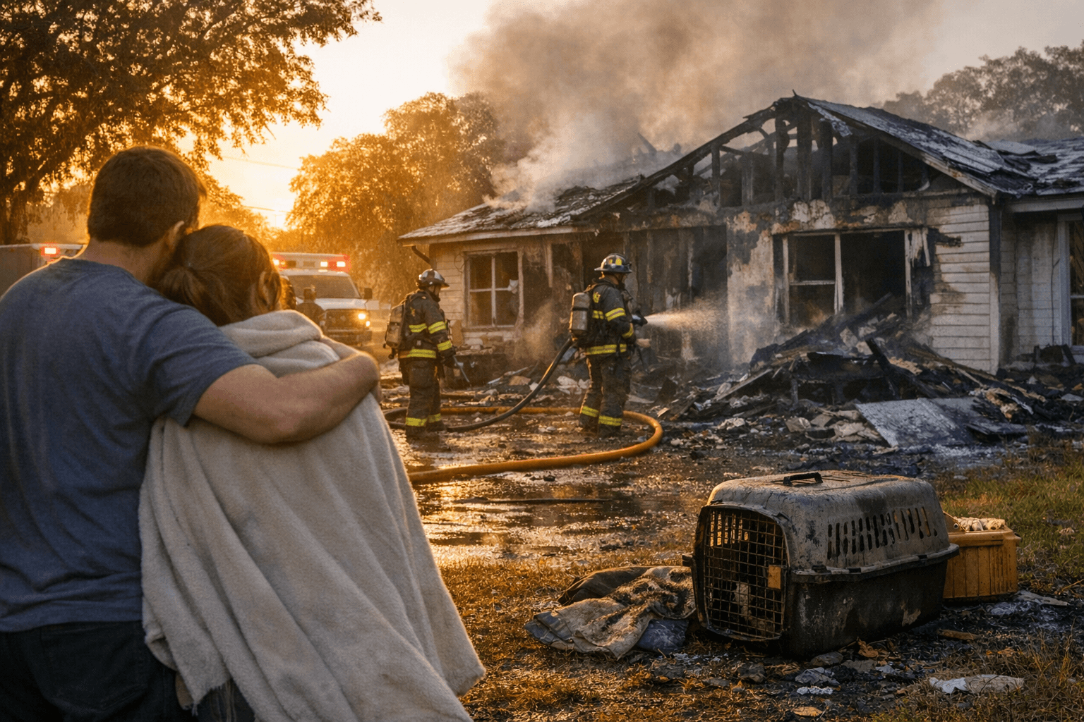 Overnight Geneva house fire injures family, kills pets, displaces residents