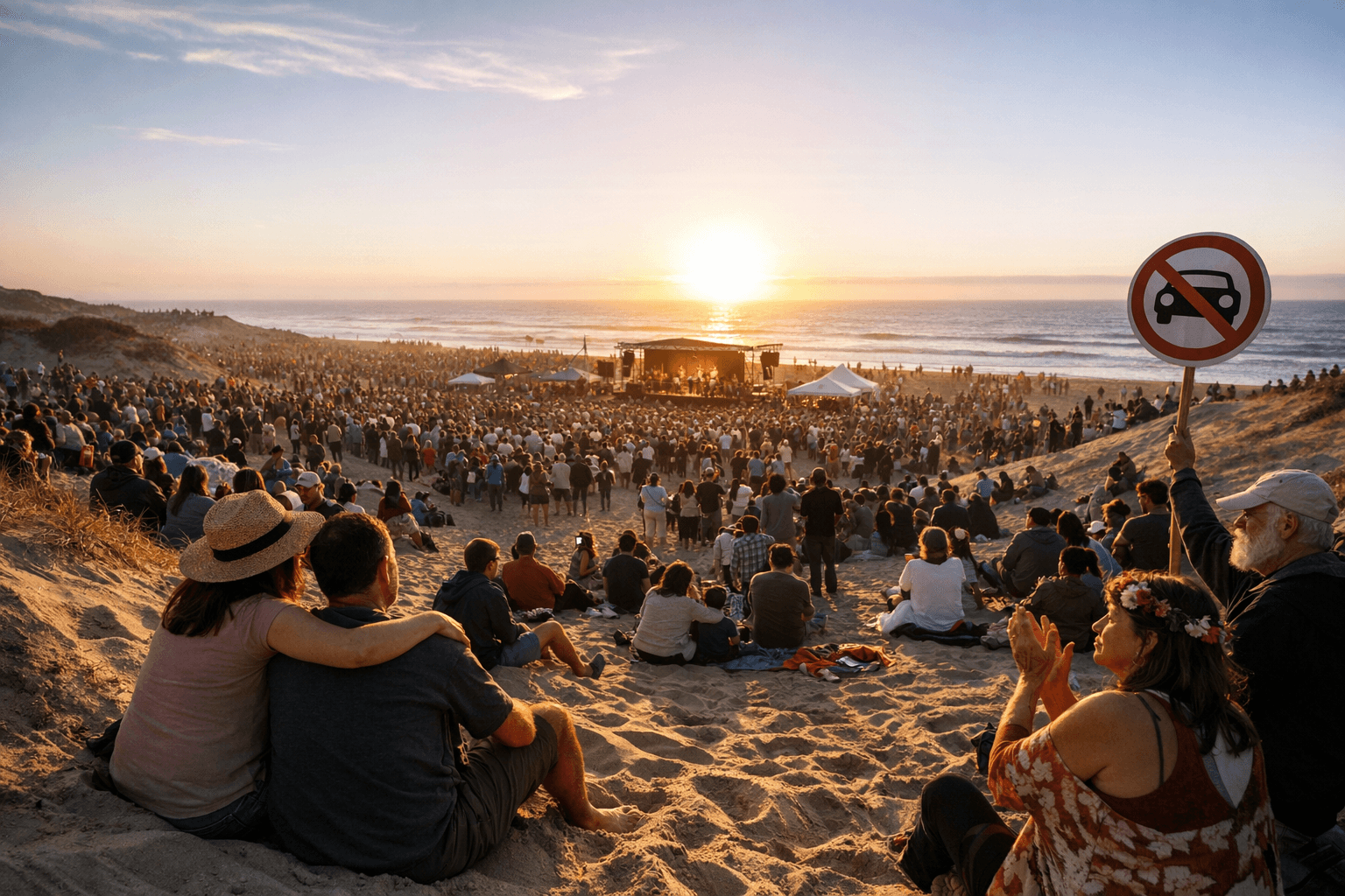 Thousands Celebrate Sunset Dunes Anniversary as Reopening Push Faces Pushback