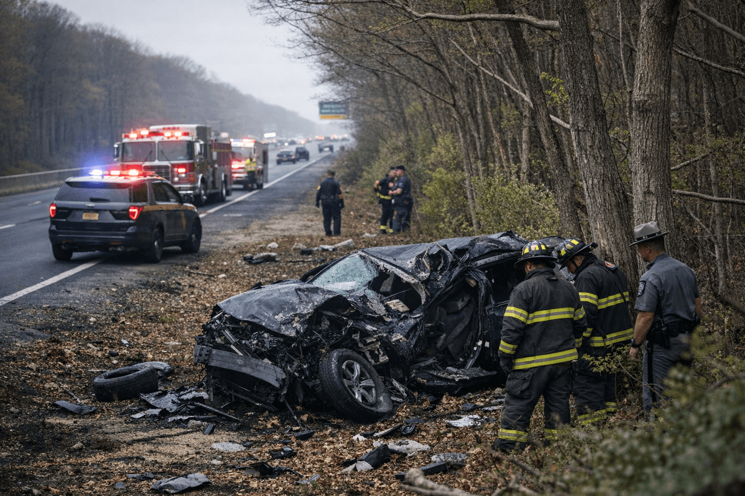 Bellport man dies after losing control on LIE in Manorville
