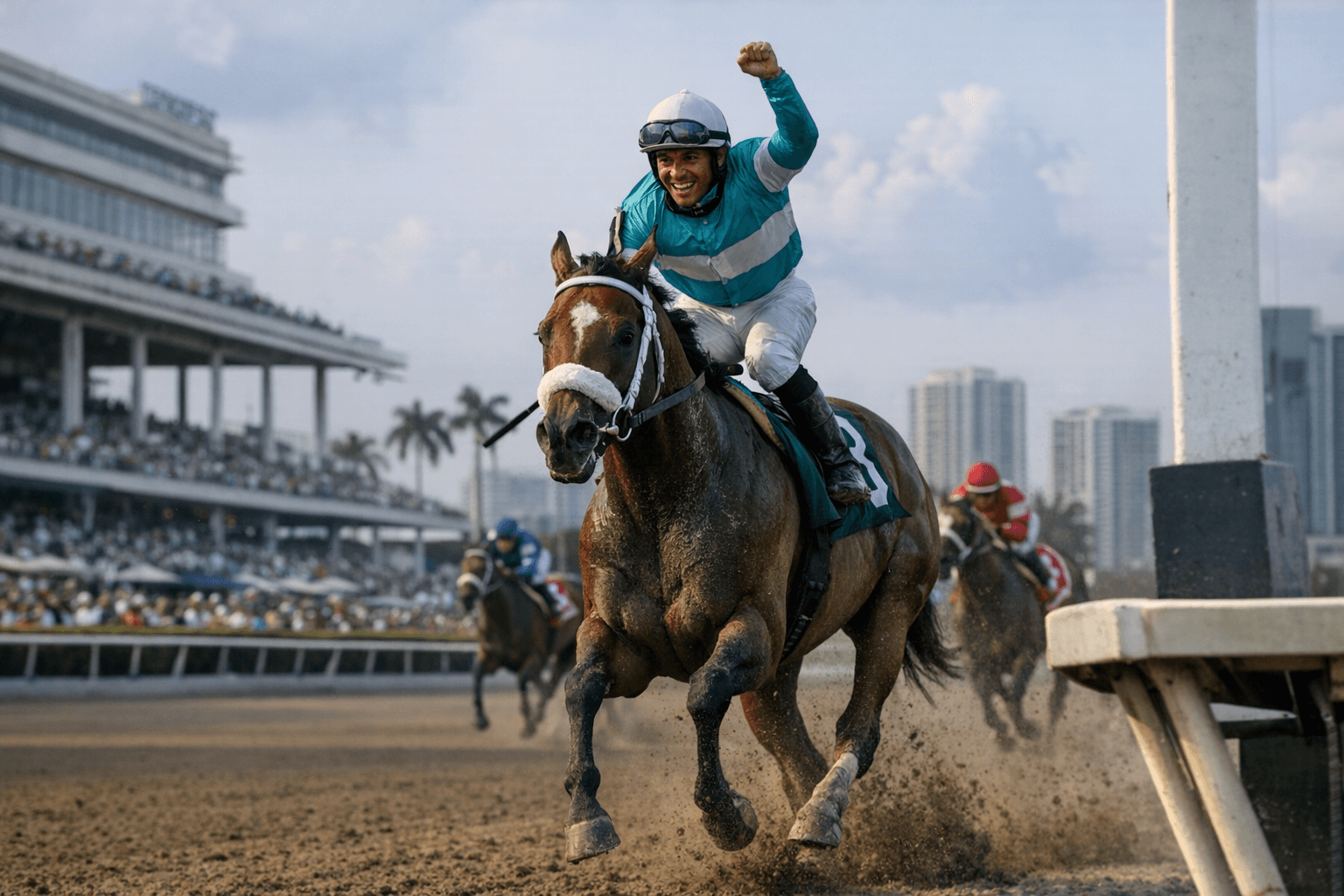 Leonel Reyes reaches 1,000 North American wins at Gulfstream Park