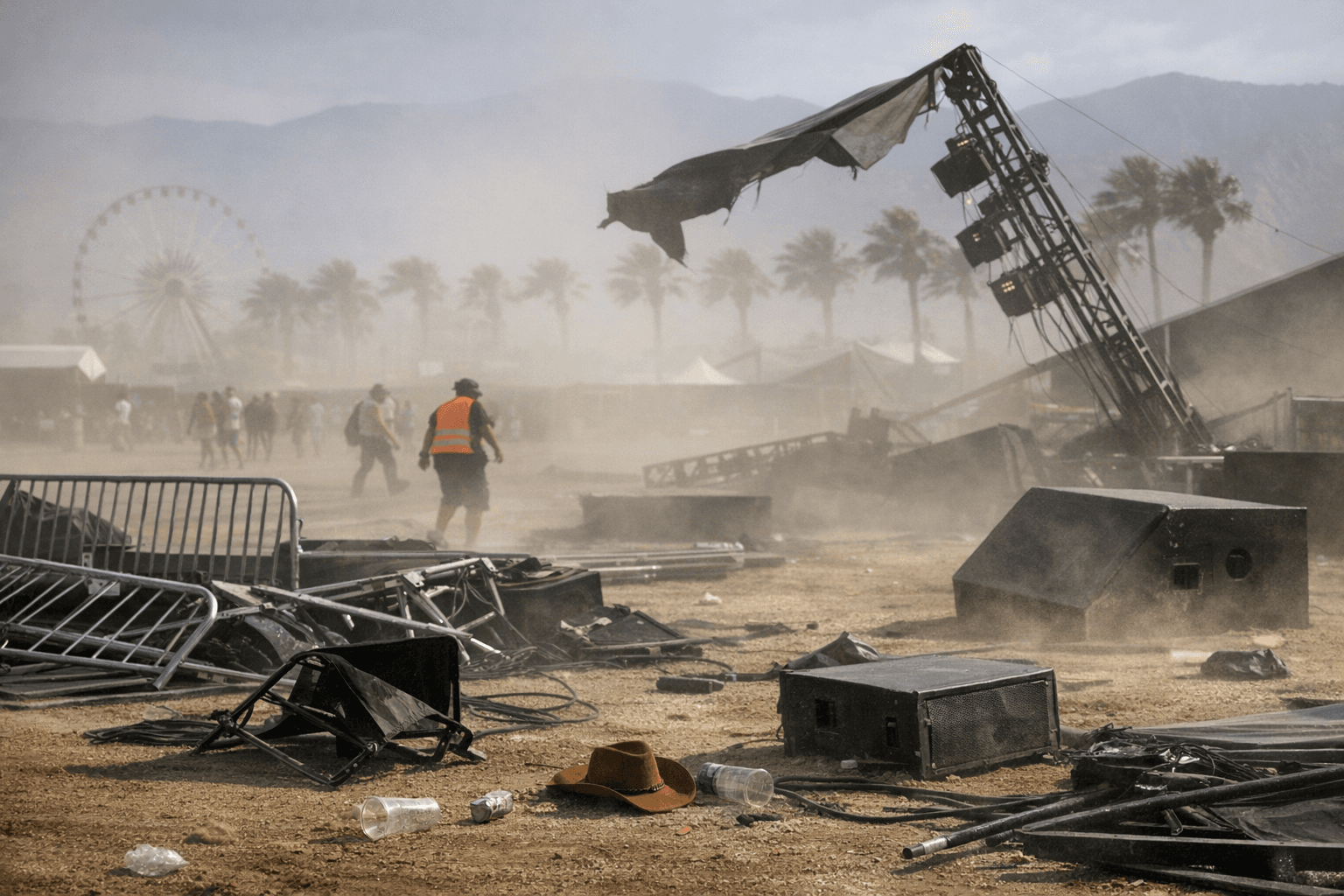 High winds force brief evacuation at Stagecoach festival in California