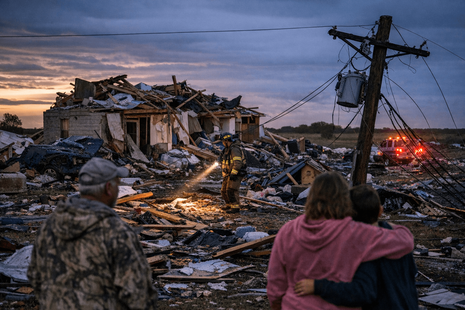 Two dead as tornadoes rip through North Texas homes, power lines