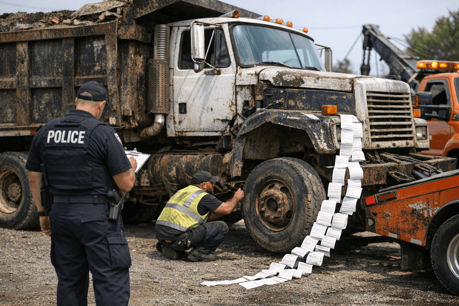 Goshen police impound unsafe truck, issue 20 feet of violations