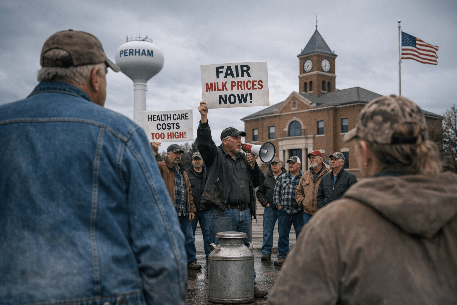 Perham farmers demand action on low milk prices, health care costs