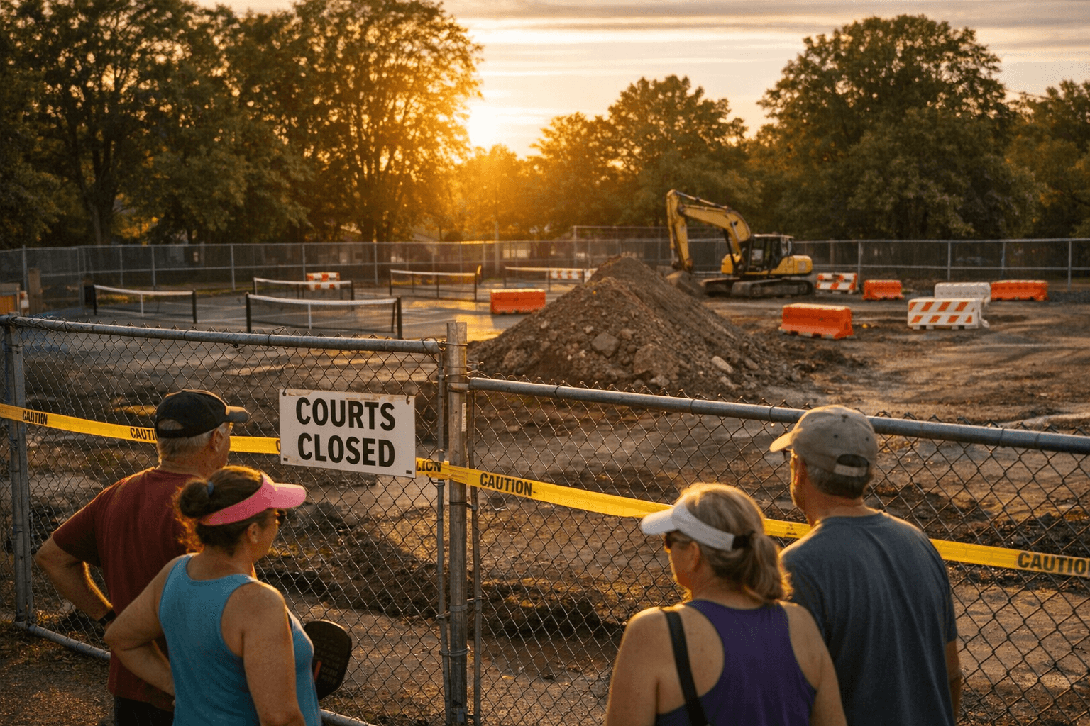 Ellerbrook Field pickleball courts close for sidewalk construction, reopen date pending