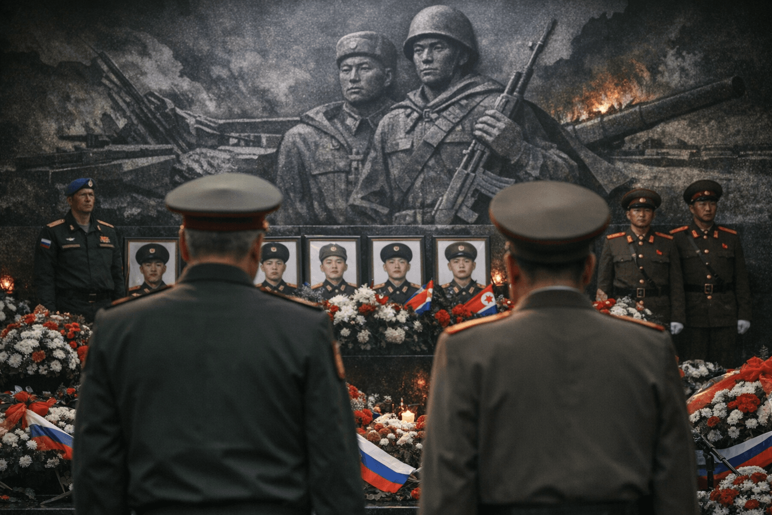 Russia, North Korea discuss military ties at Pyongyang memorial ceremony