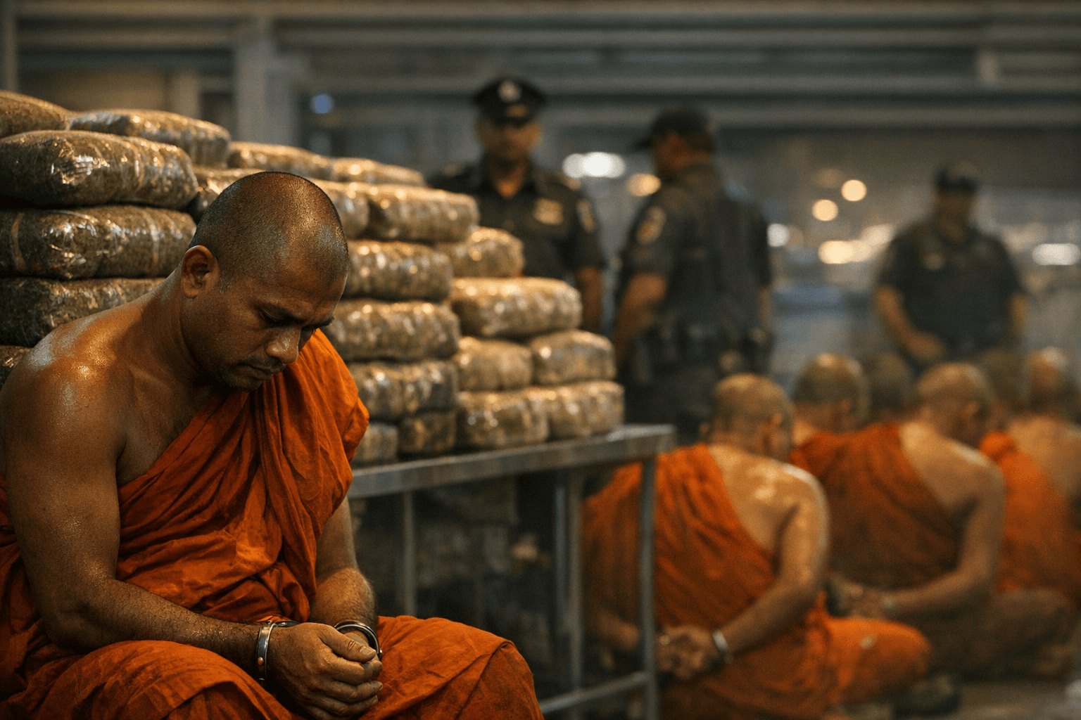 22 Sri Lankan monks arrested with 110 kilograms of cannabis at airport