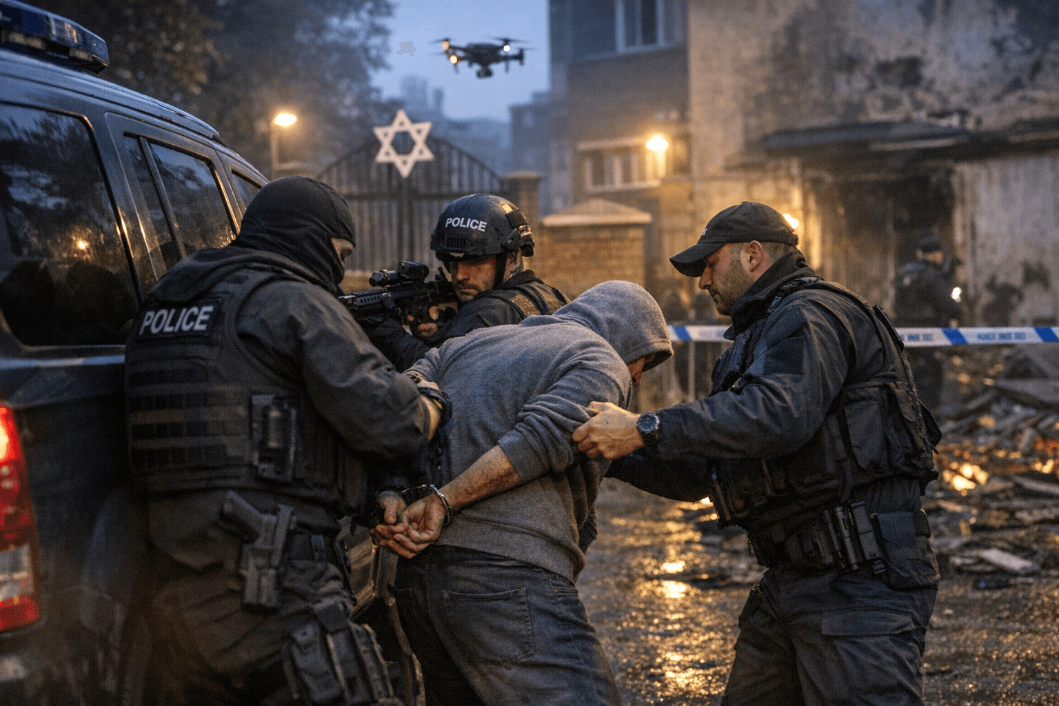 Counterterrorism officers make 26th arrest in London Jewish-site attacks probe