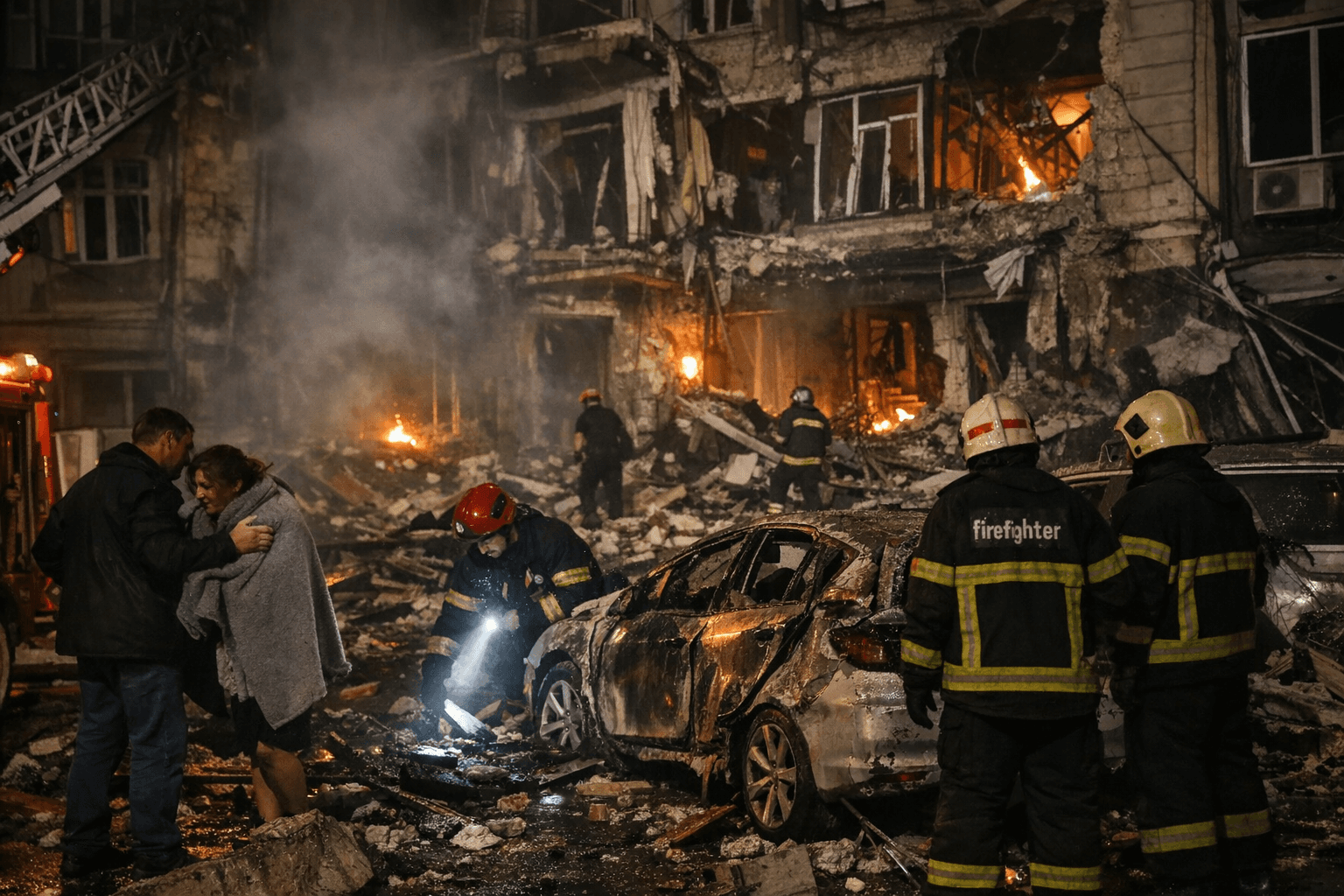 Russian drone strike wounds 10 in Odesa, damages city center homes