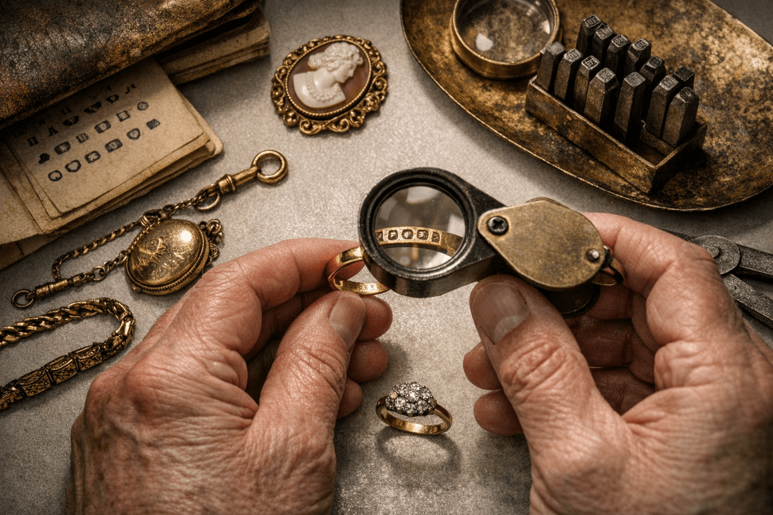 How to Read UK Gold Hallmarks, Fineness Marks Reveal Vintage Purity