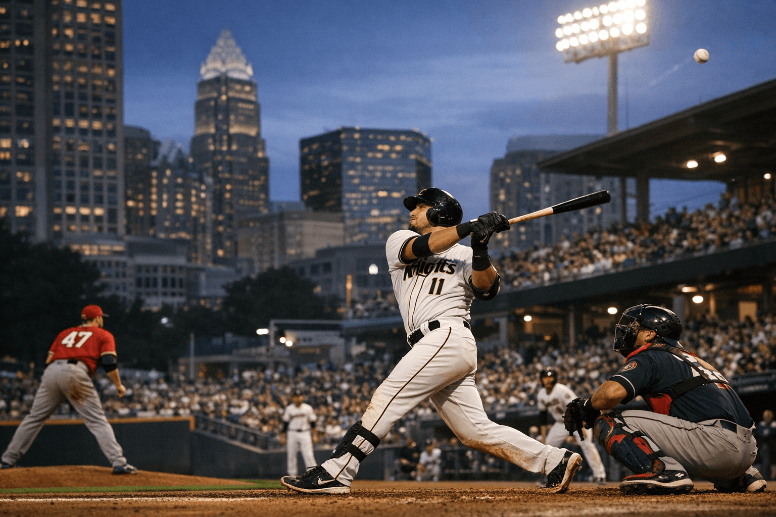 Jacob Gonzalez powers Knights past Sounds with career-high seven RBI