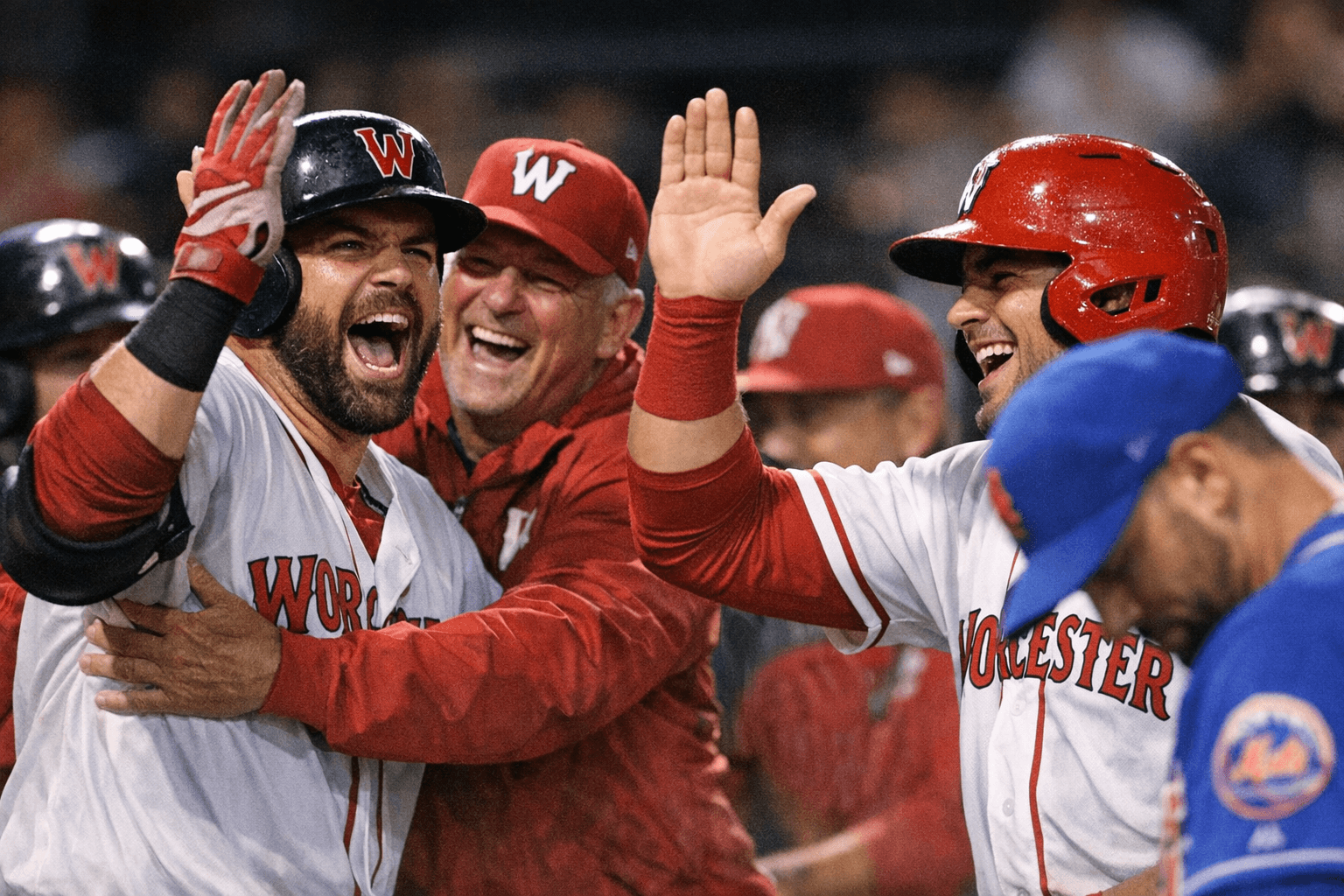 Worcester pulls away late, tops Syracuse 9-2 on historic Chad Tracy day