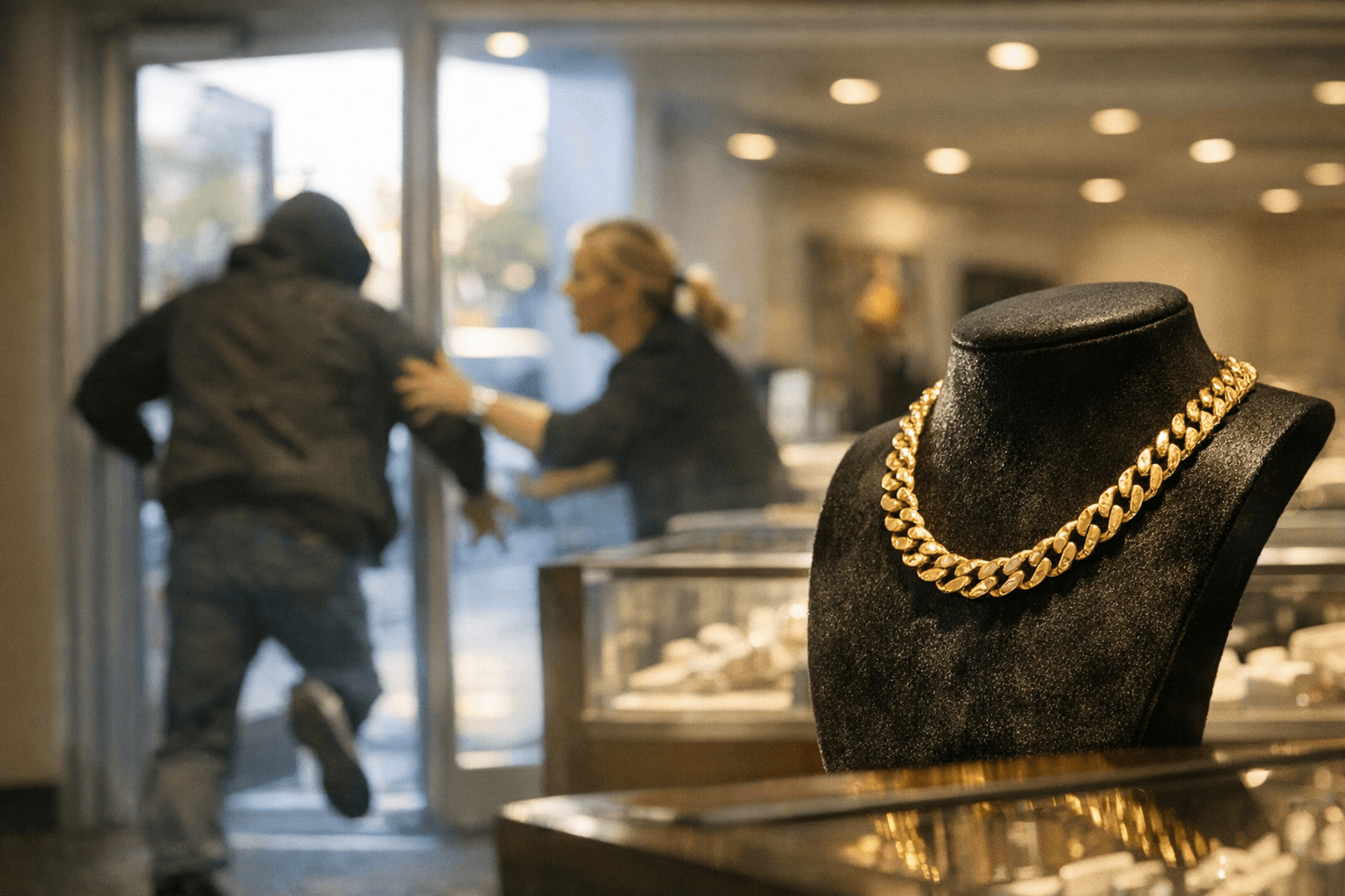 Man slips on $10,000 gold necklace, flees Kay Jewelers in Toms River
