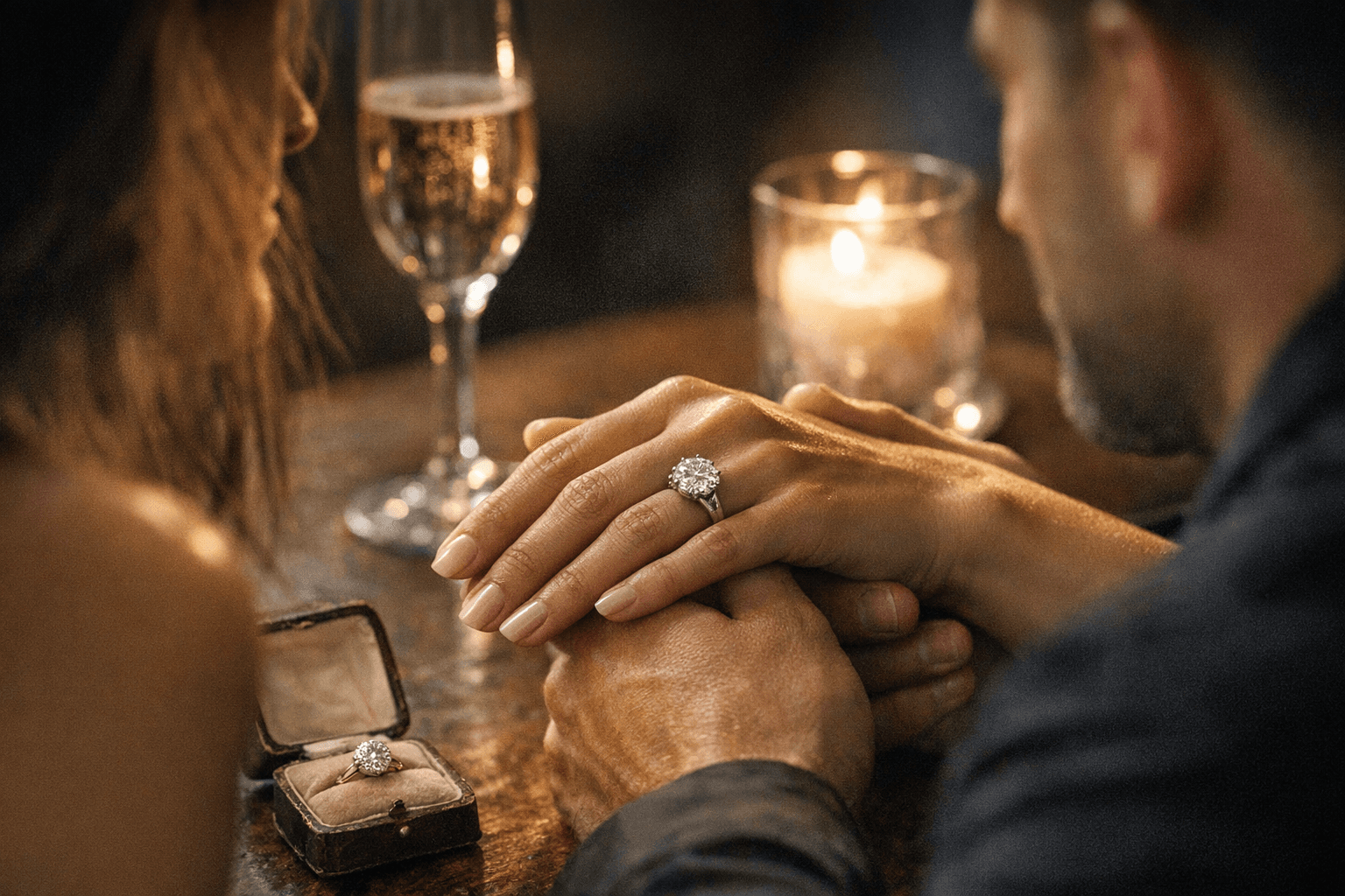 Anna Redman details Chris Bukowski’s vintage-inspired 3.33-carat engagement ring