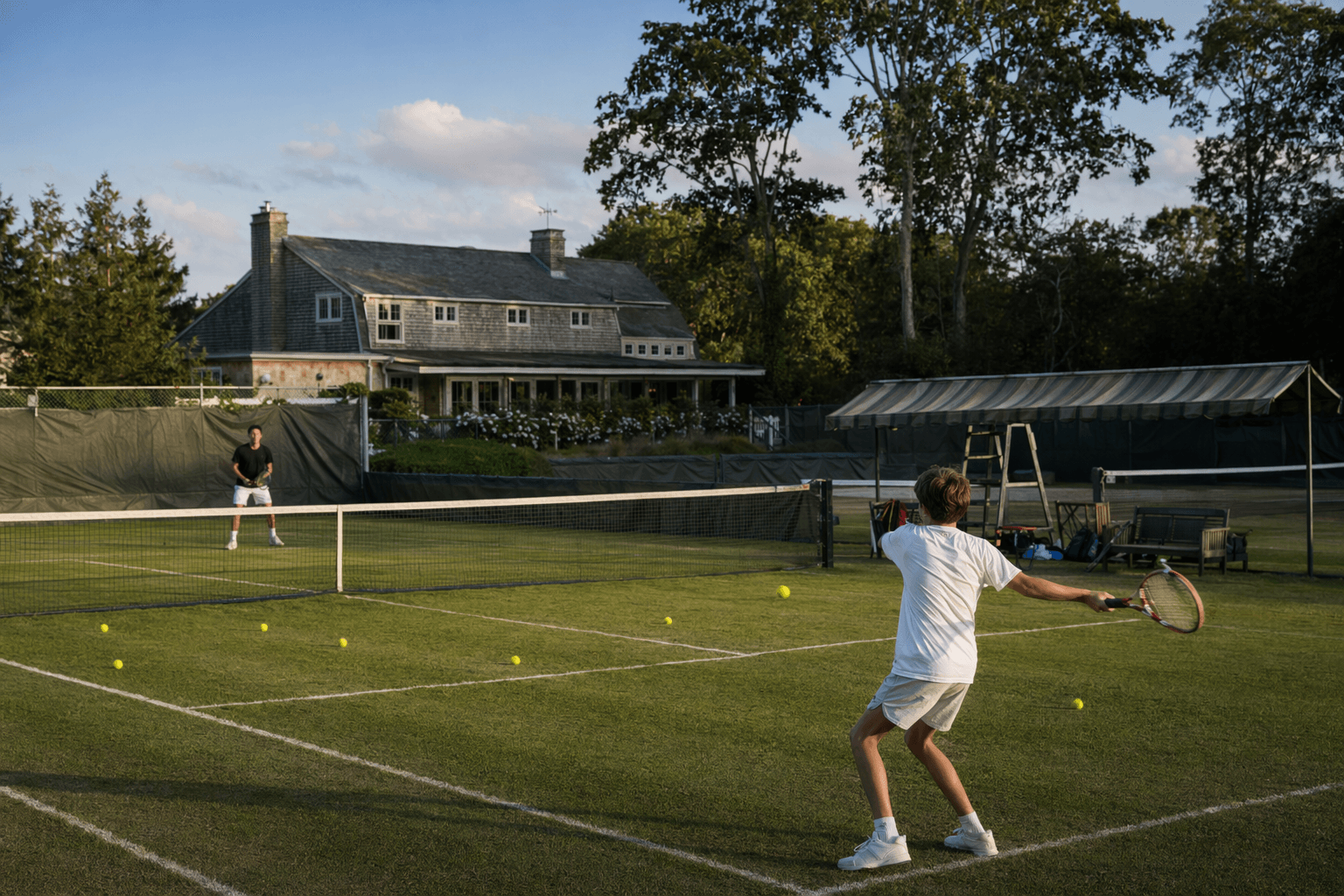 Buckskill Tennis Club, Hamptons' only public grass courts, stands apart