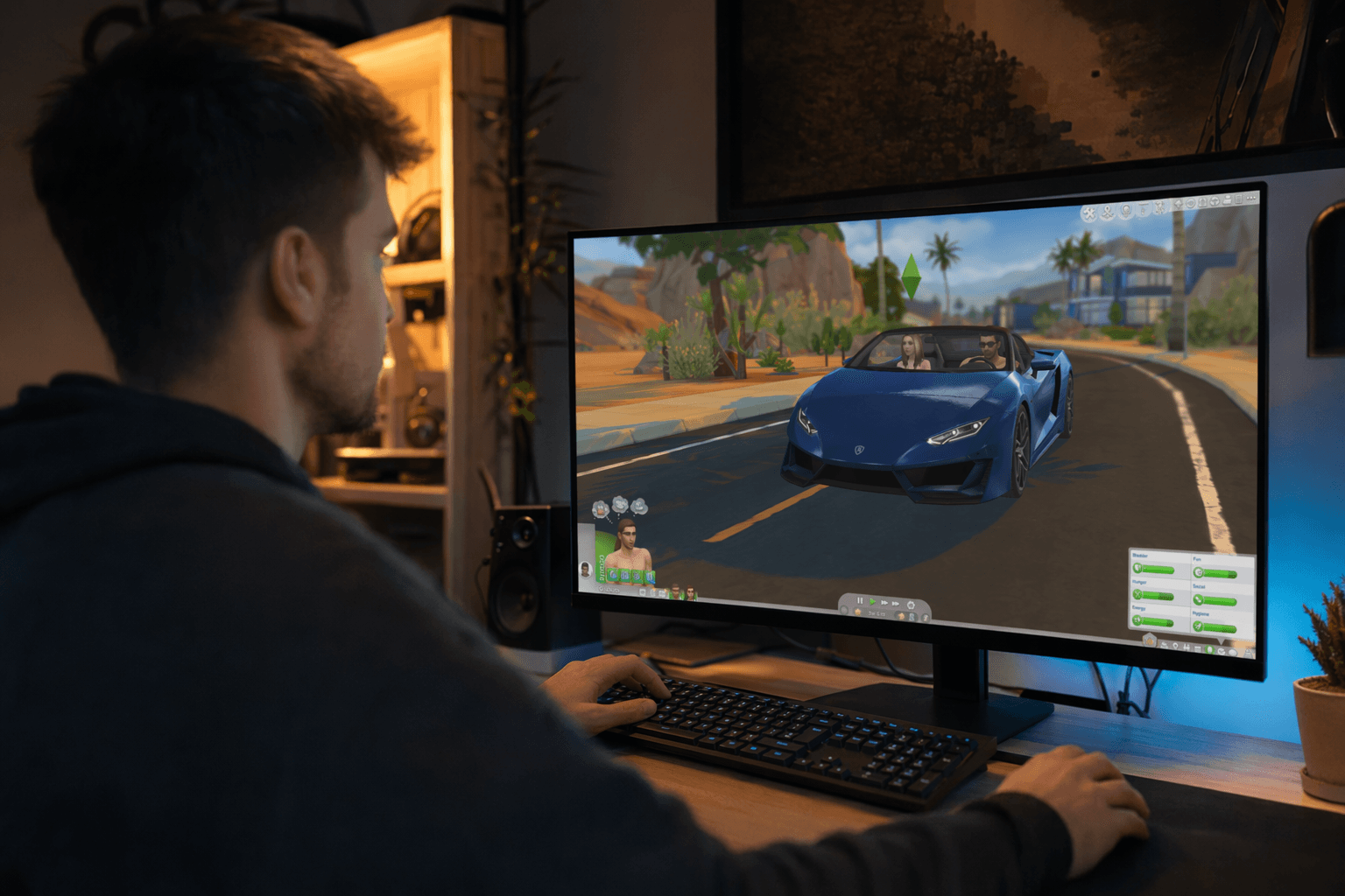 Sims 4 Supersportscar Mod adds drive feature, turning luxury cars into gameplay