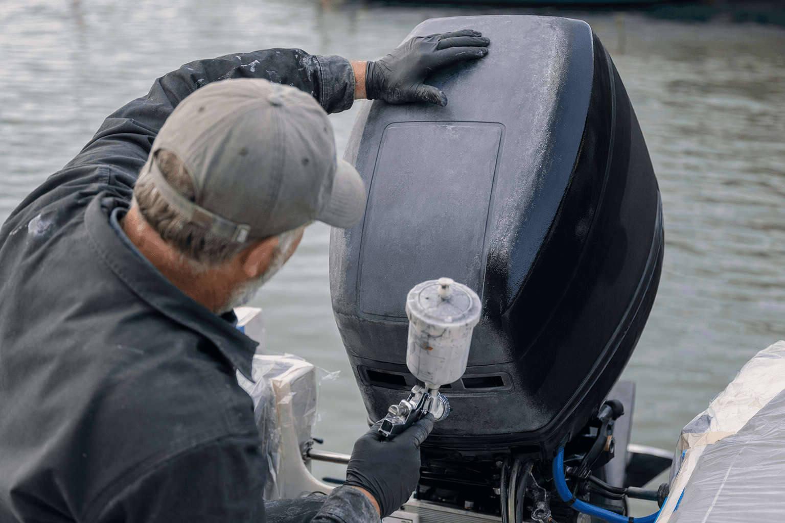 Painting an Outboard Motor Protects It from Salt, Sun, and Wear