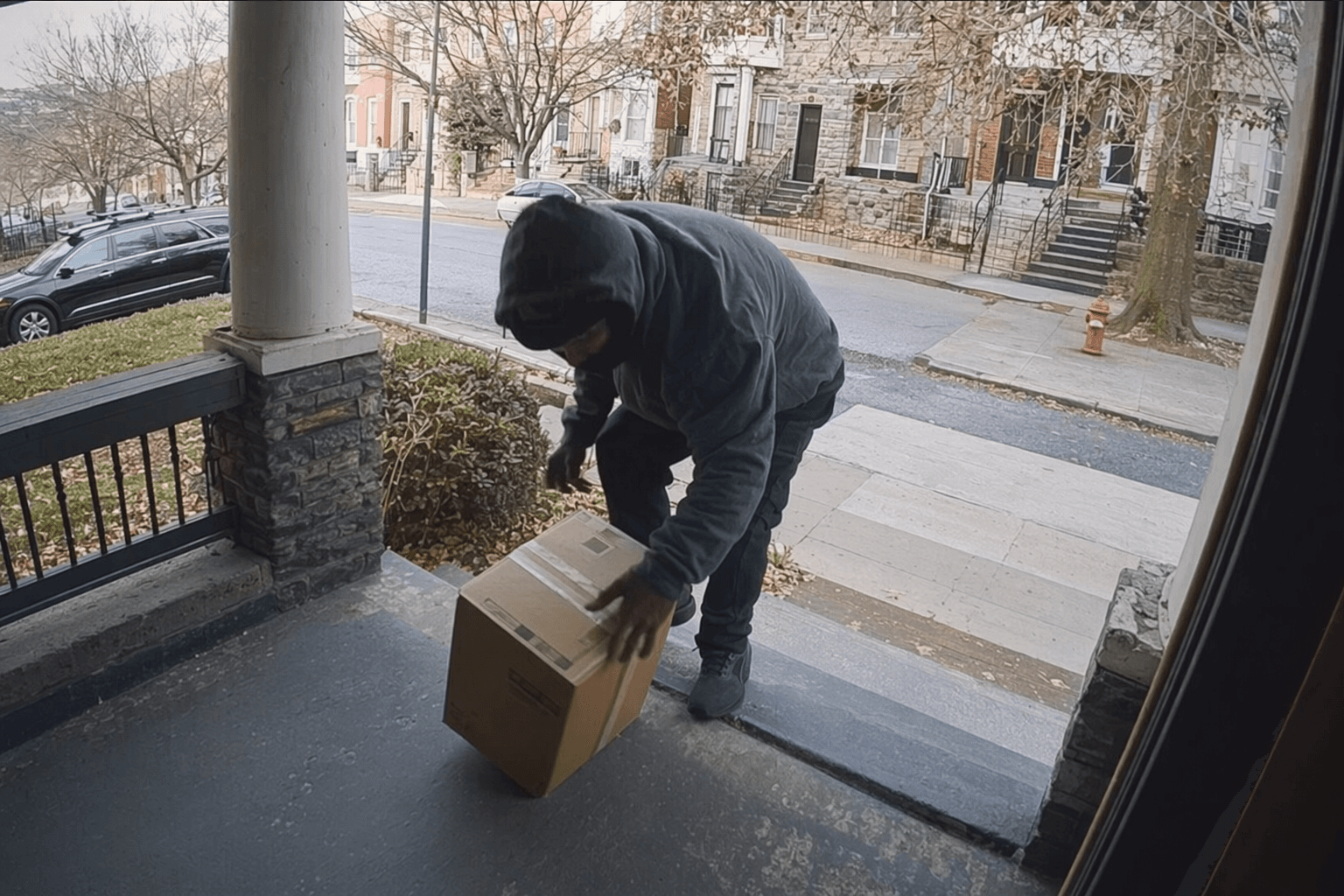 Greektown porch pirate caught on camera stealing birthday gift package