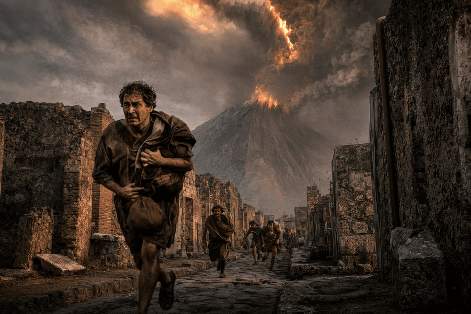 AI Reconstructs Pompeii Victim Fleeing Mount Vesuvius Eruption