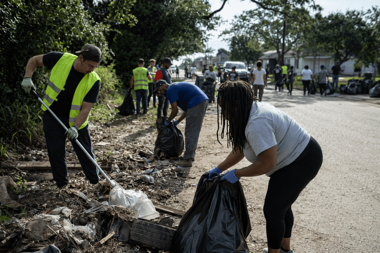 Volunteer cleanup effort grows from Sunnyside to Fifth Ward, drawing hundreds