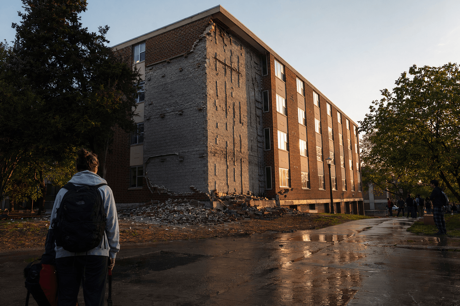 Storms damage KU's Stephenson Hall, force student evacuation