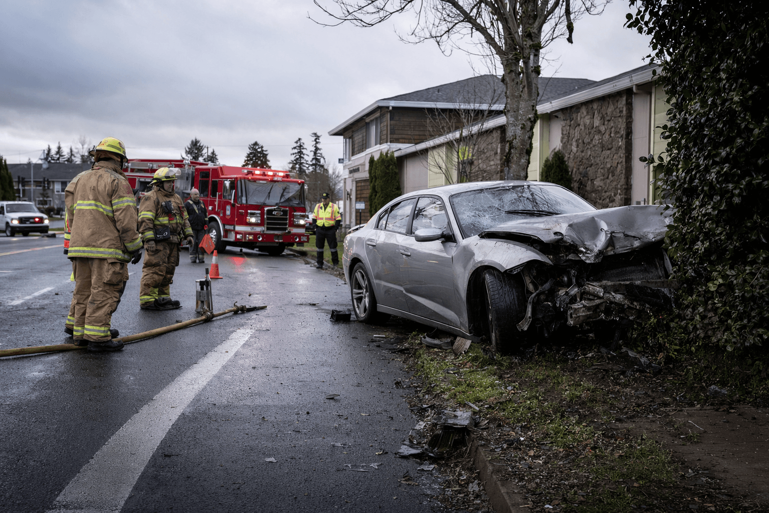 Woman cited after west Eugene crash into gas line, hospitalised with injuries