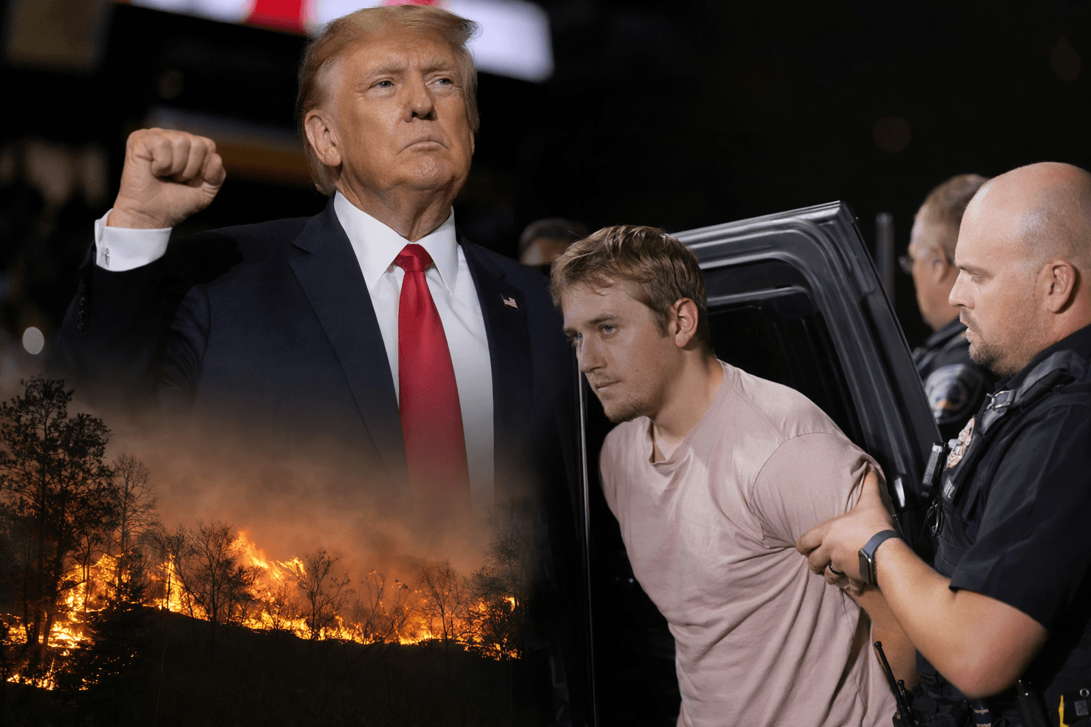 Assassination Plot Against Trump Disrupts Dinner, Georgia Wildfire Battle Continues
