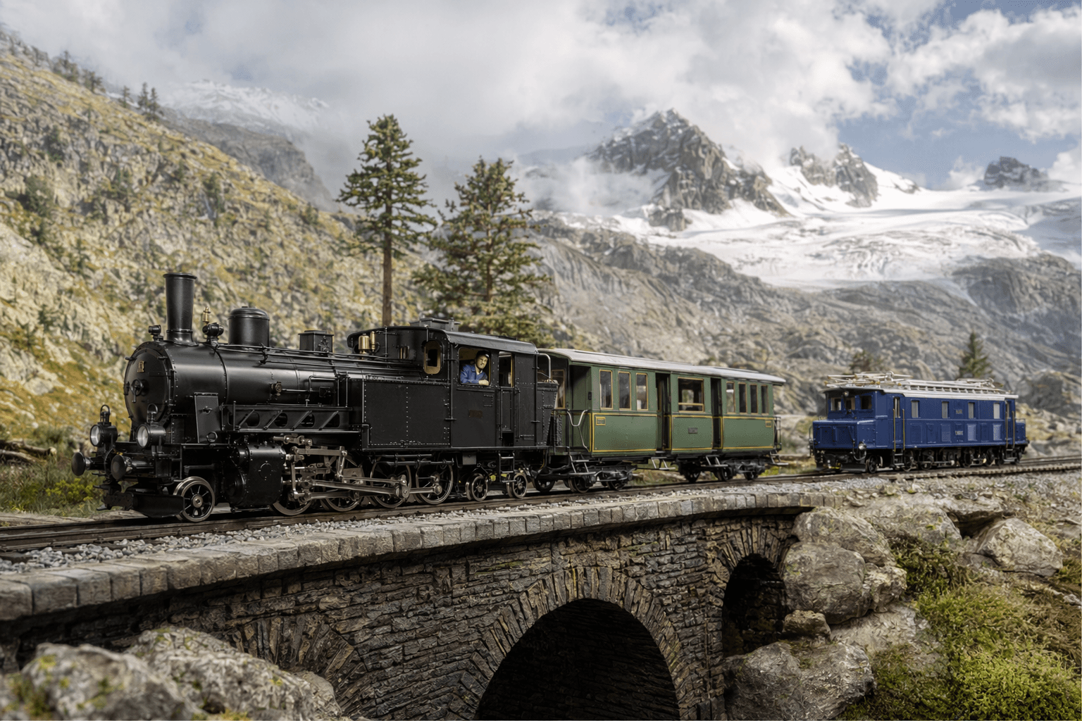 LGB April 2026 releases feature Furka rack steam, St. Moritz electric locomotive