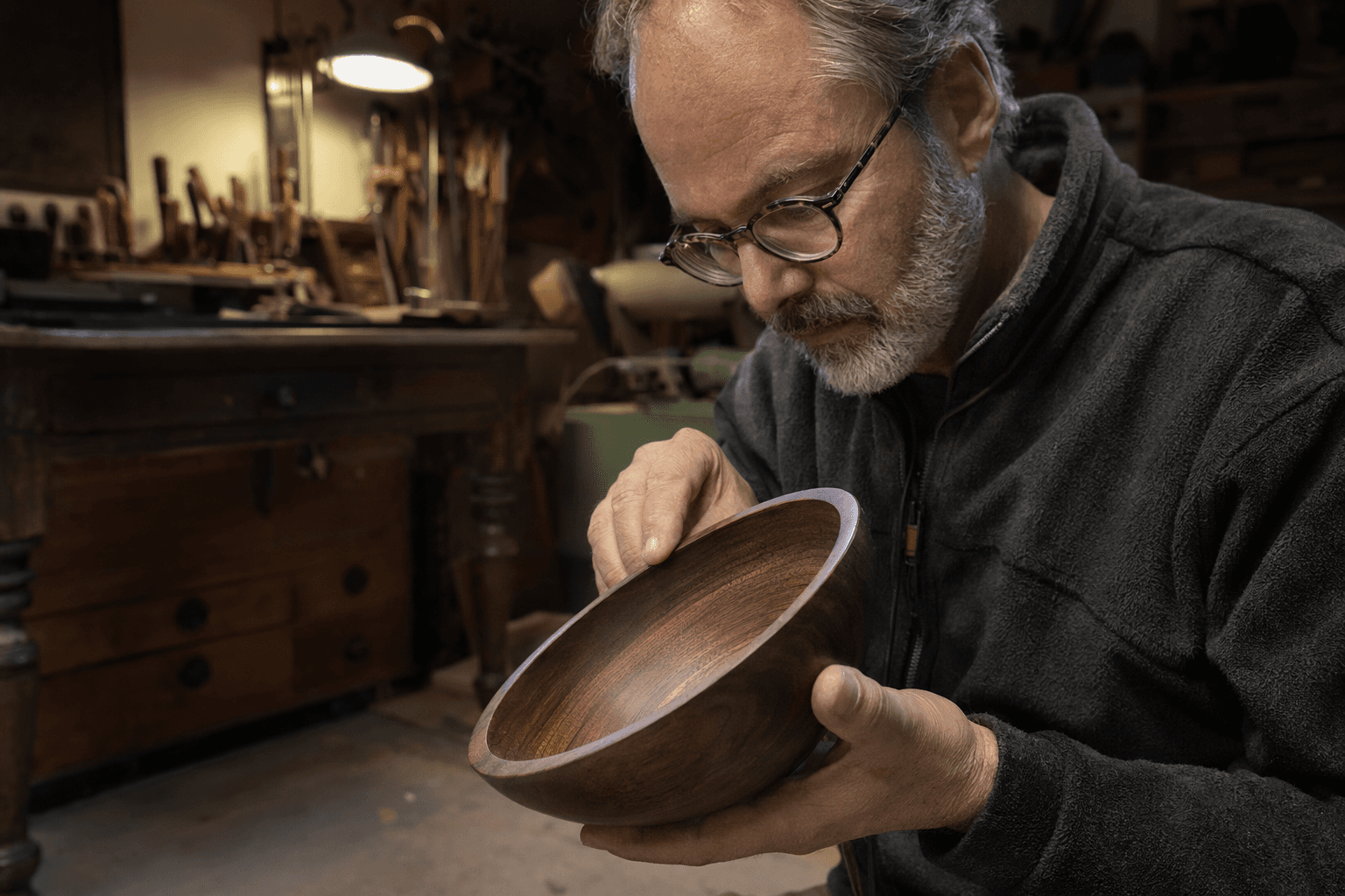 David Wyke’s walnut bowl highlights clean form and subtle finish