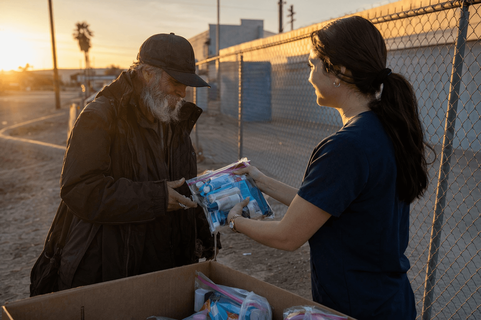 Arizona Western nursing students pack 250 care kits for homeless residents