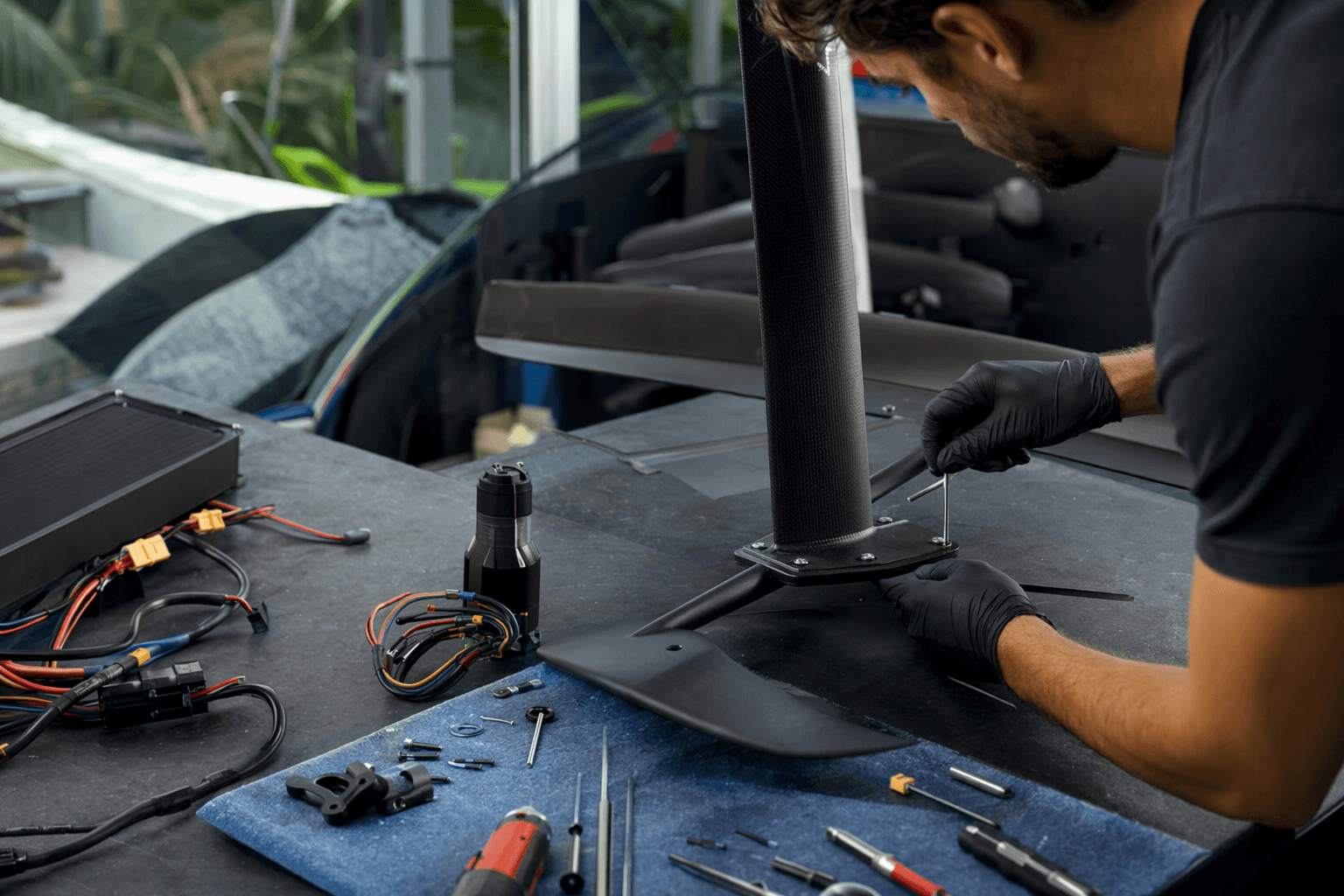 Foil Zone DIY thread guides first-time eFoil builder on setup