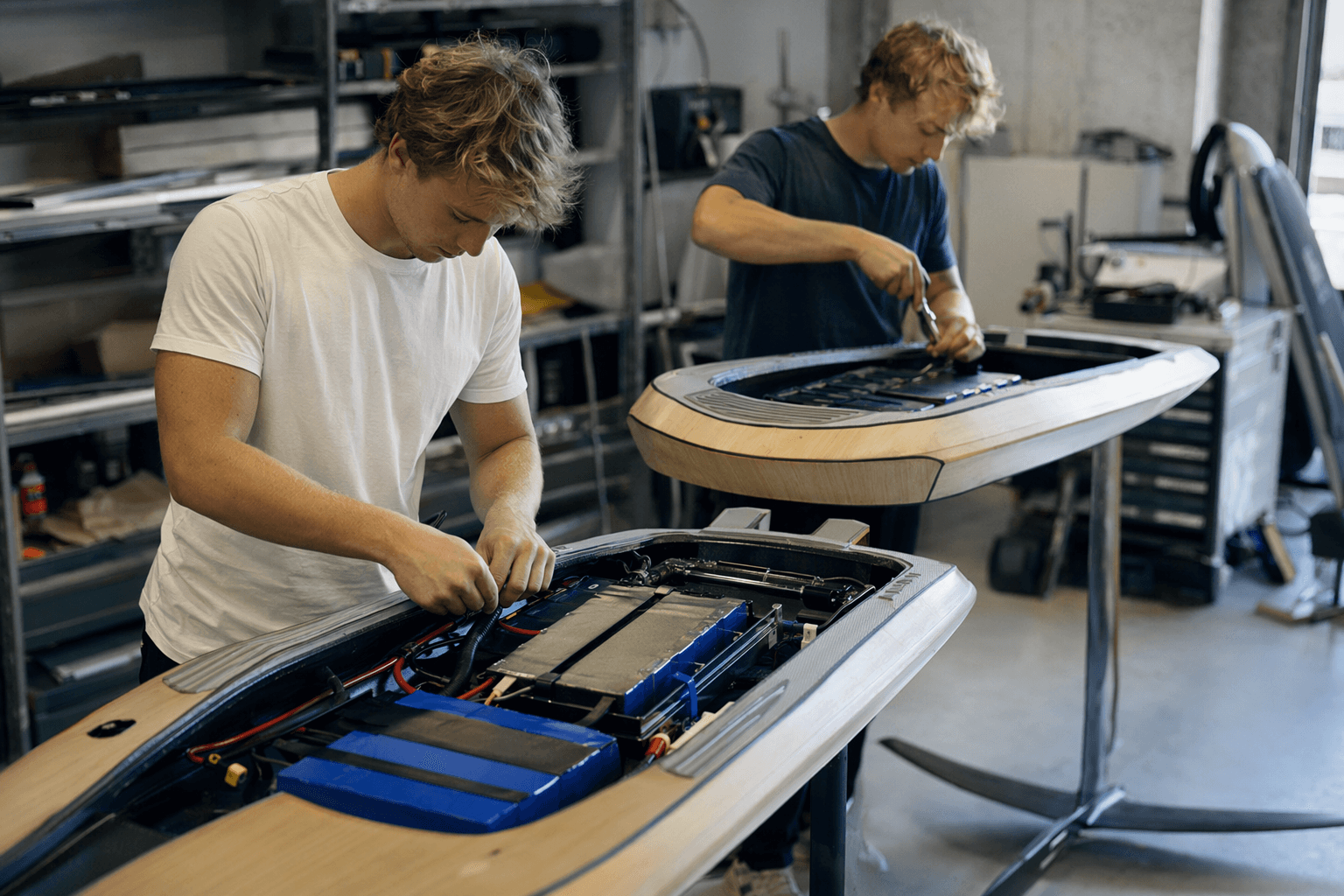 Swedish students build two low-cost eFoils with LiFePO4 battery packs