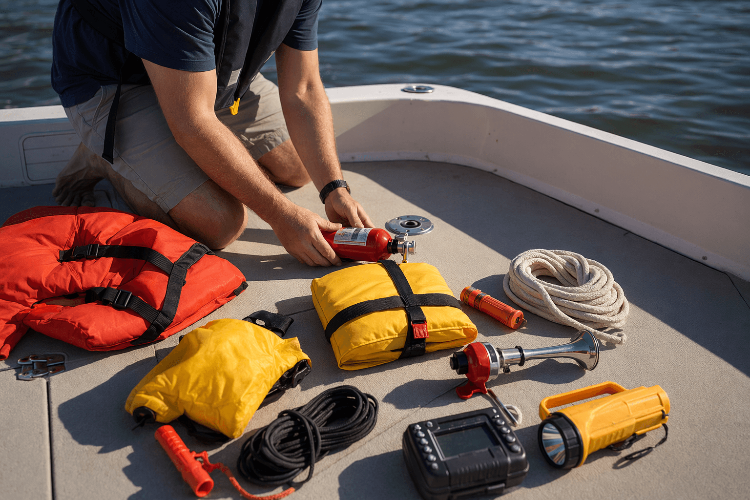 West Marine guide breaks down required boat safety gear by vessel size