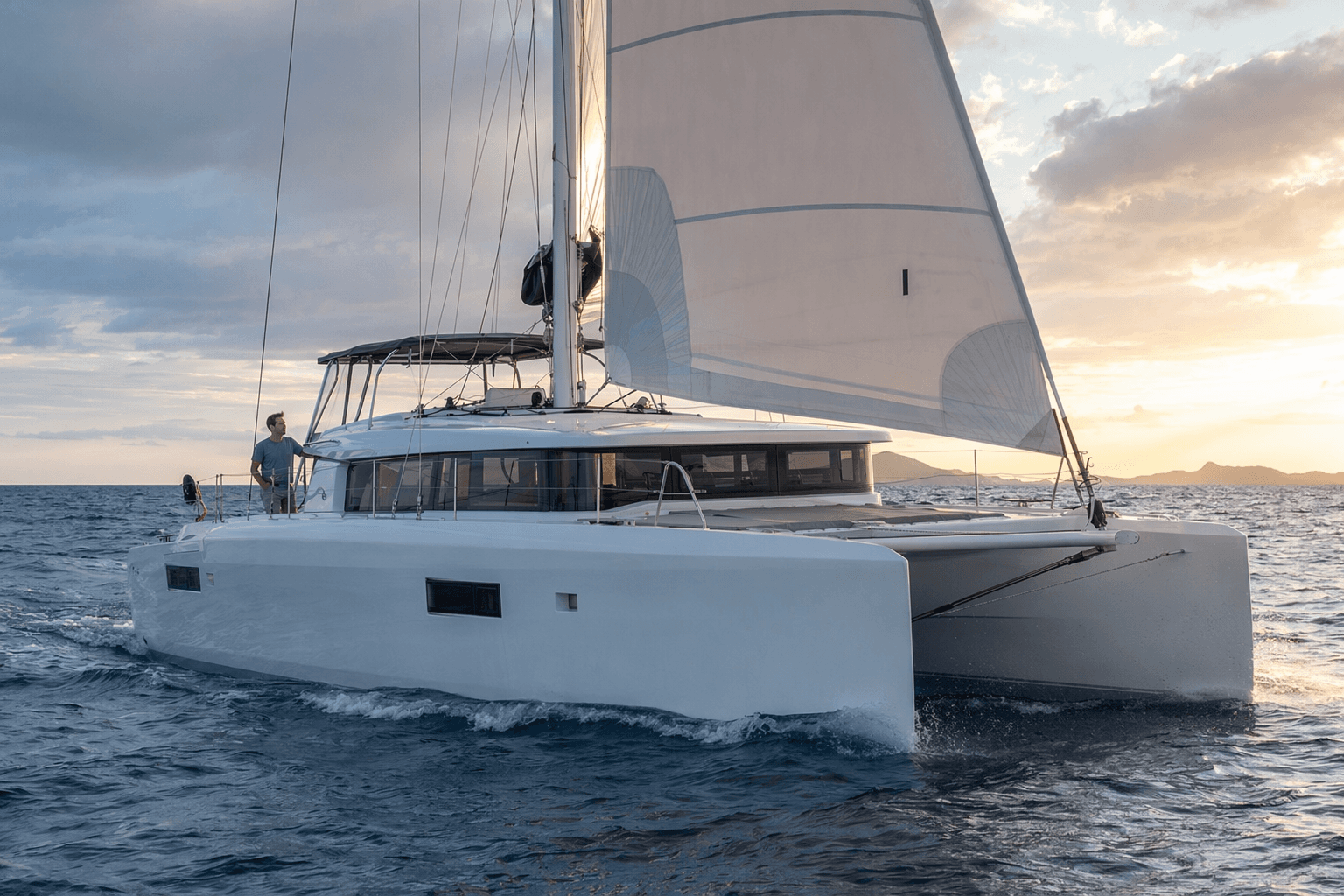 TRM 43 catamaran, built for bluewater efficiency and self-sufficiency