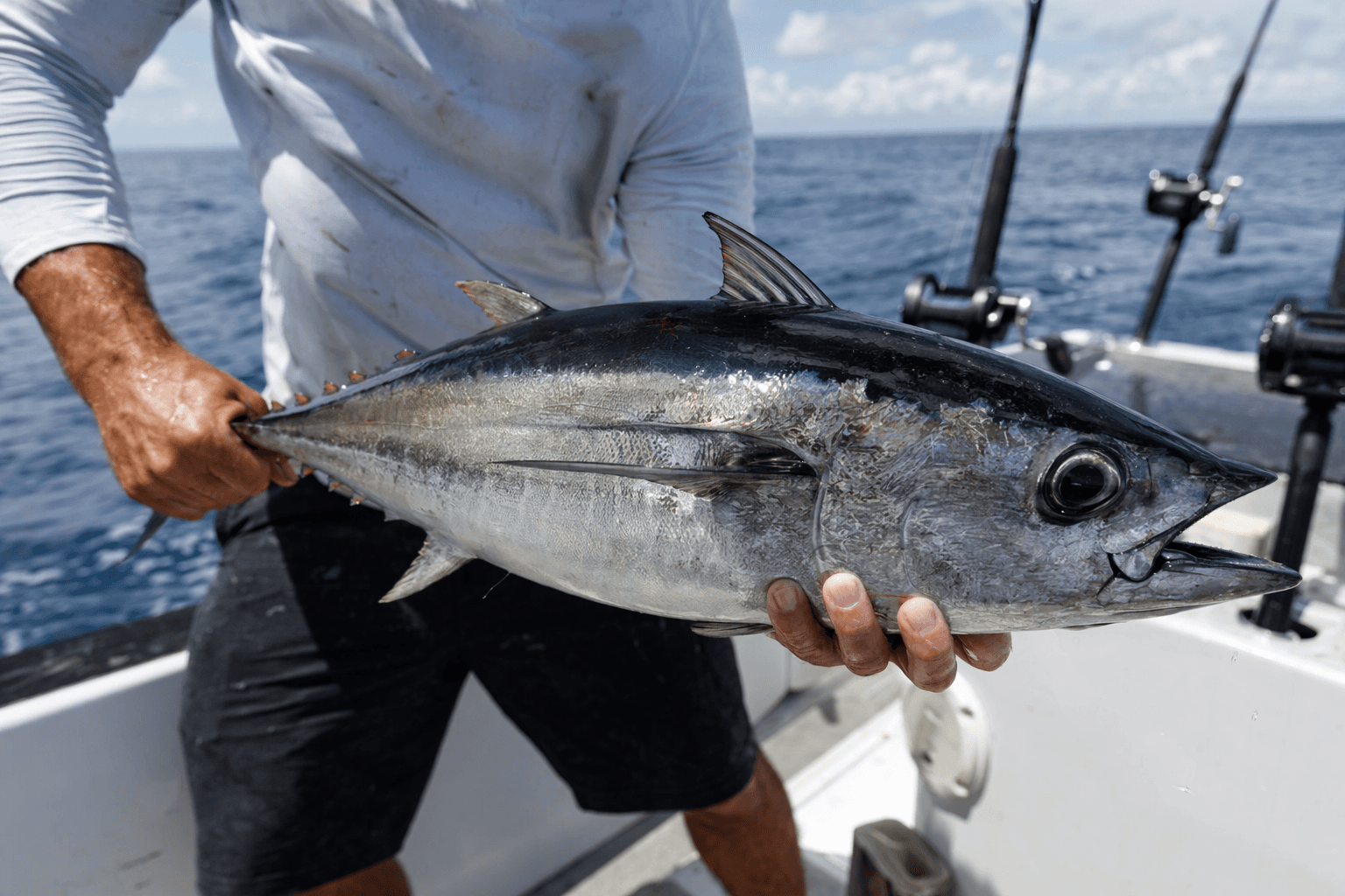 Blue Water Signals Steady Blackfin Tuna Bite Off Dania Beach