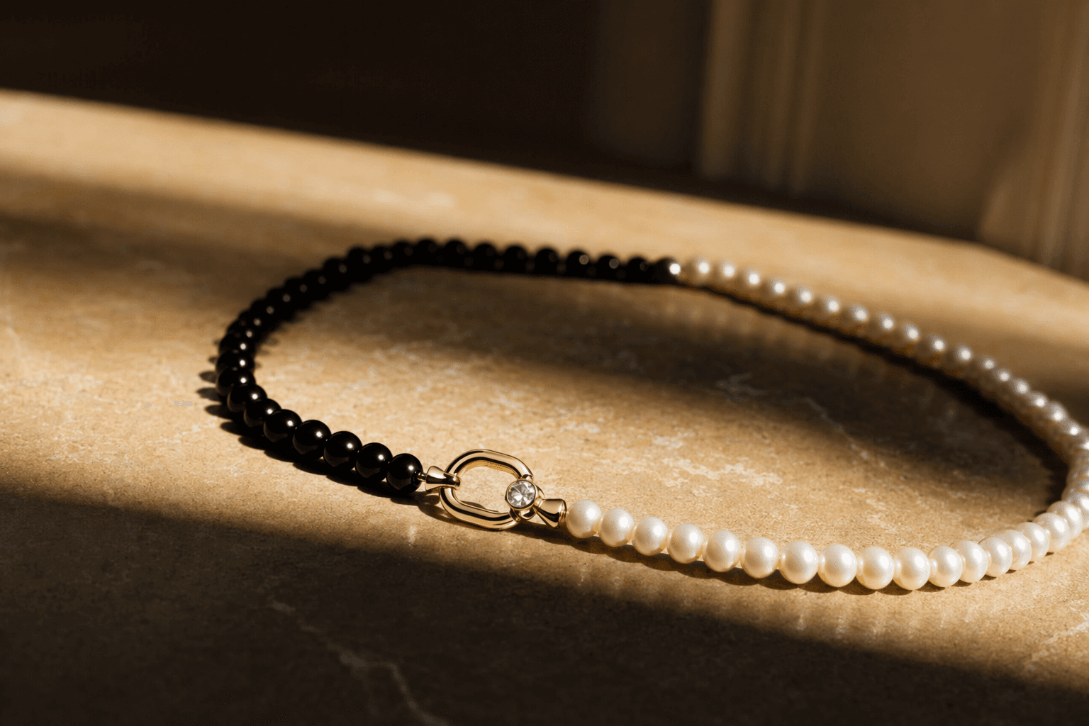Melanie Georgacopoulos debuts Eclipse necklace, a contrast-rich gold statement