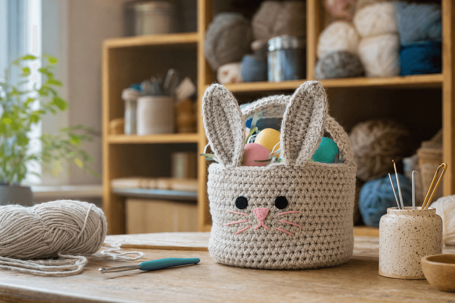 Free Easter Bunny Basket Pattern Blends Holiday Charm and Practical Storage