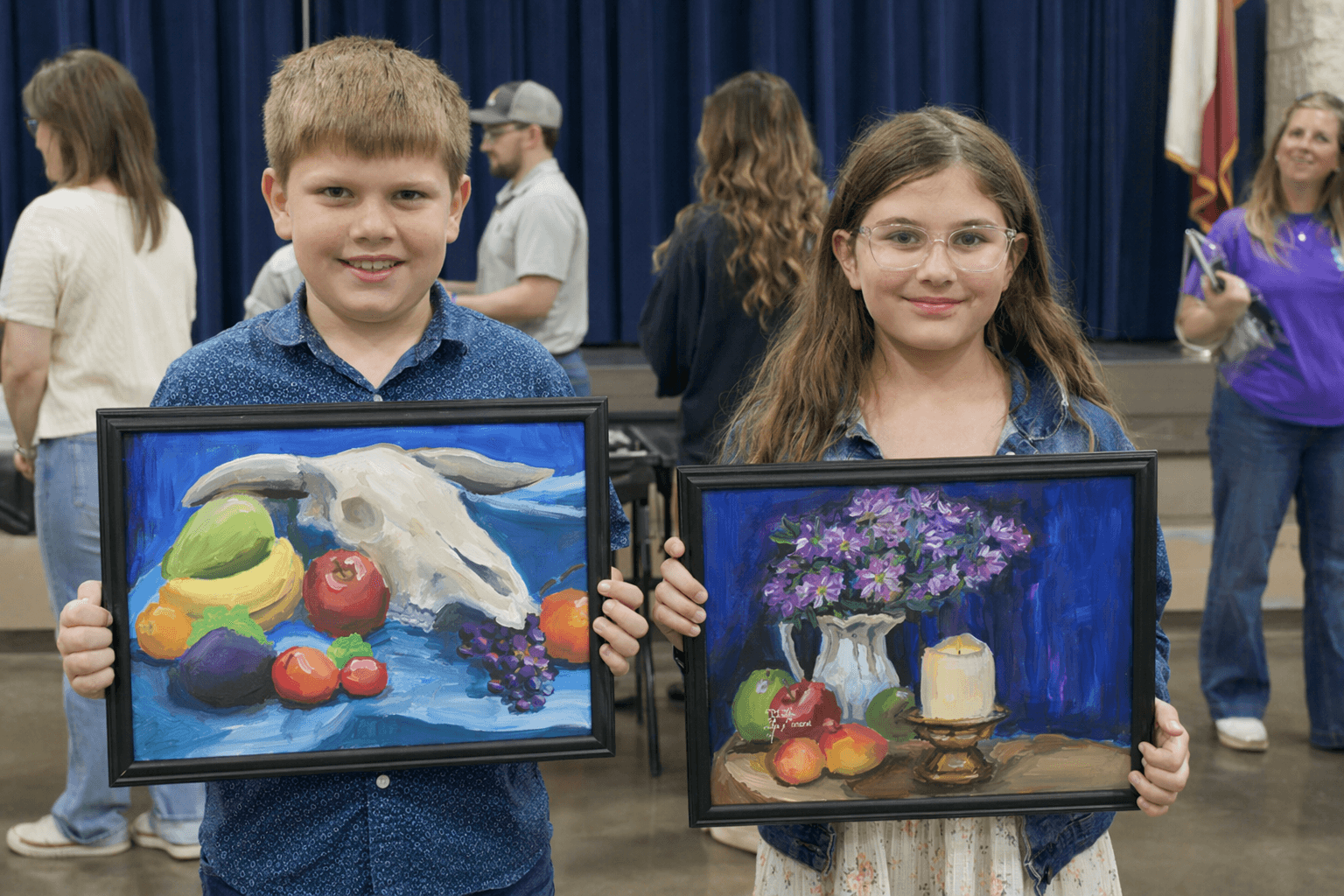 Evant ISD students Broc, Addilynn win Spring Art Contest
