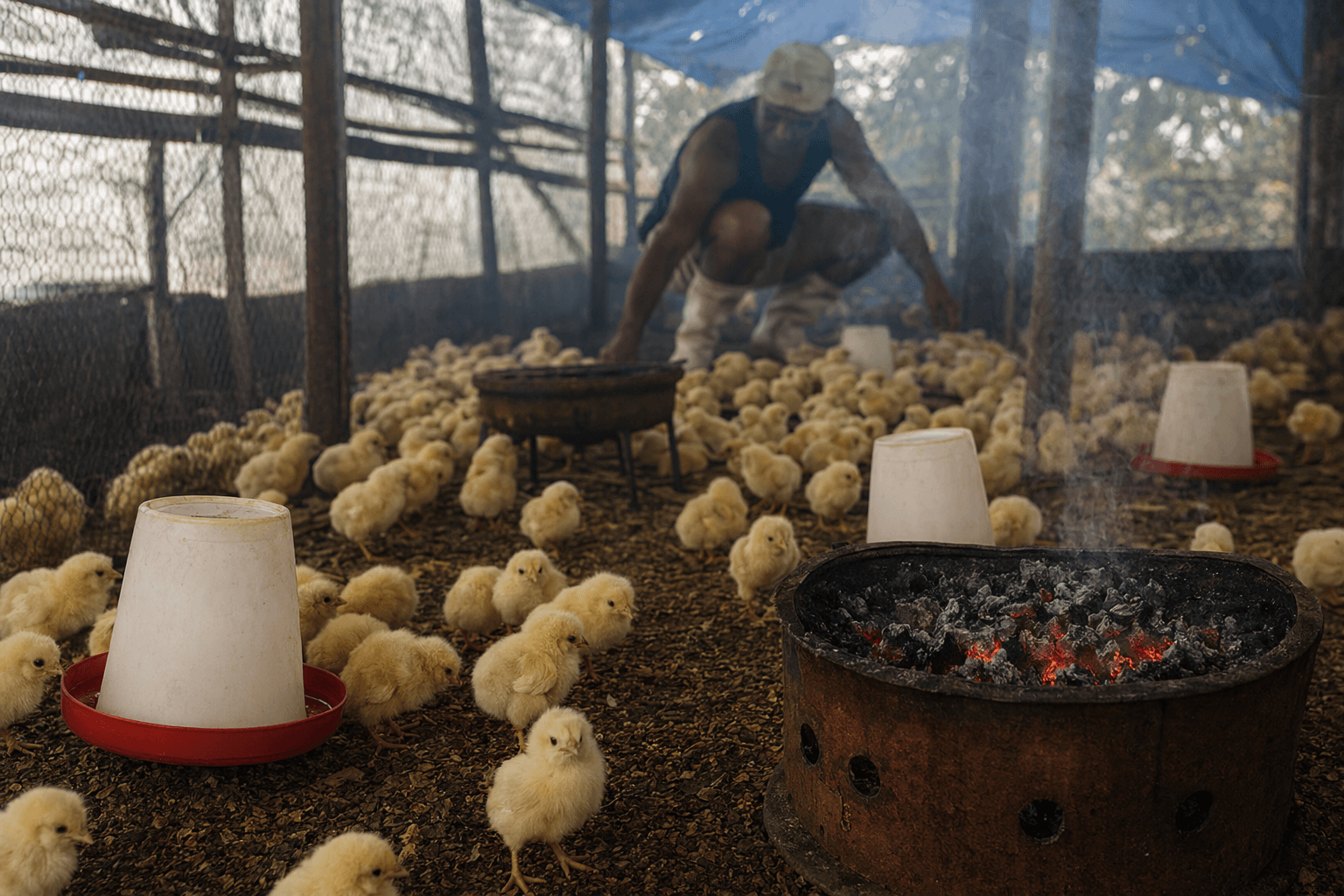 Charcoal heat keeps Cuba’s chicks alive amid egg crisis