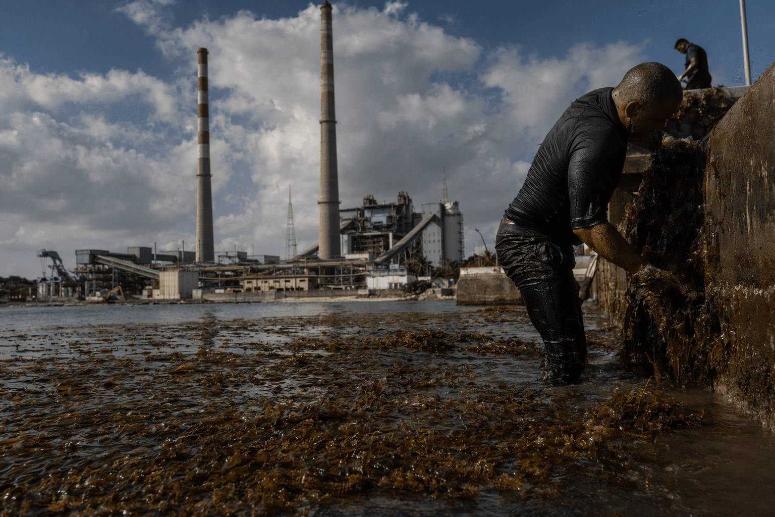 Seaweed clogs Cuban power plant, deepening island’s electricity crisis