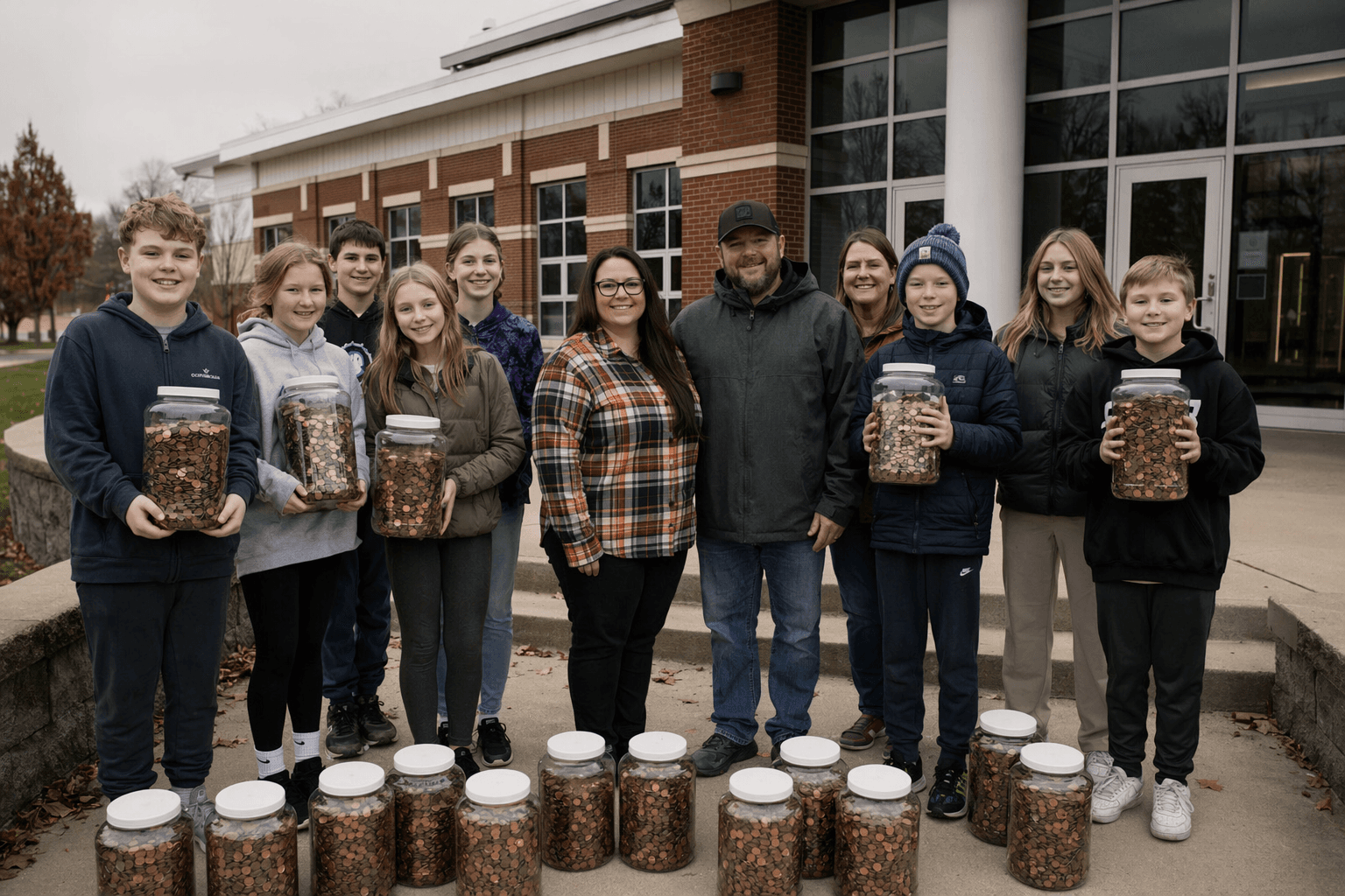Jamestown Middle School Penny Drive raises more than $9,700 for three recipients
