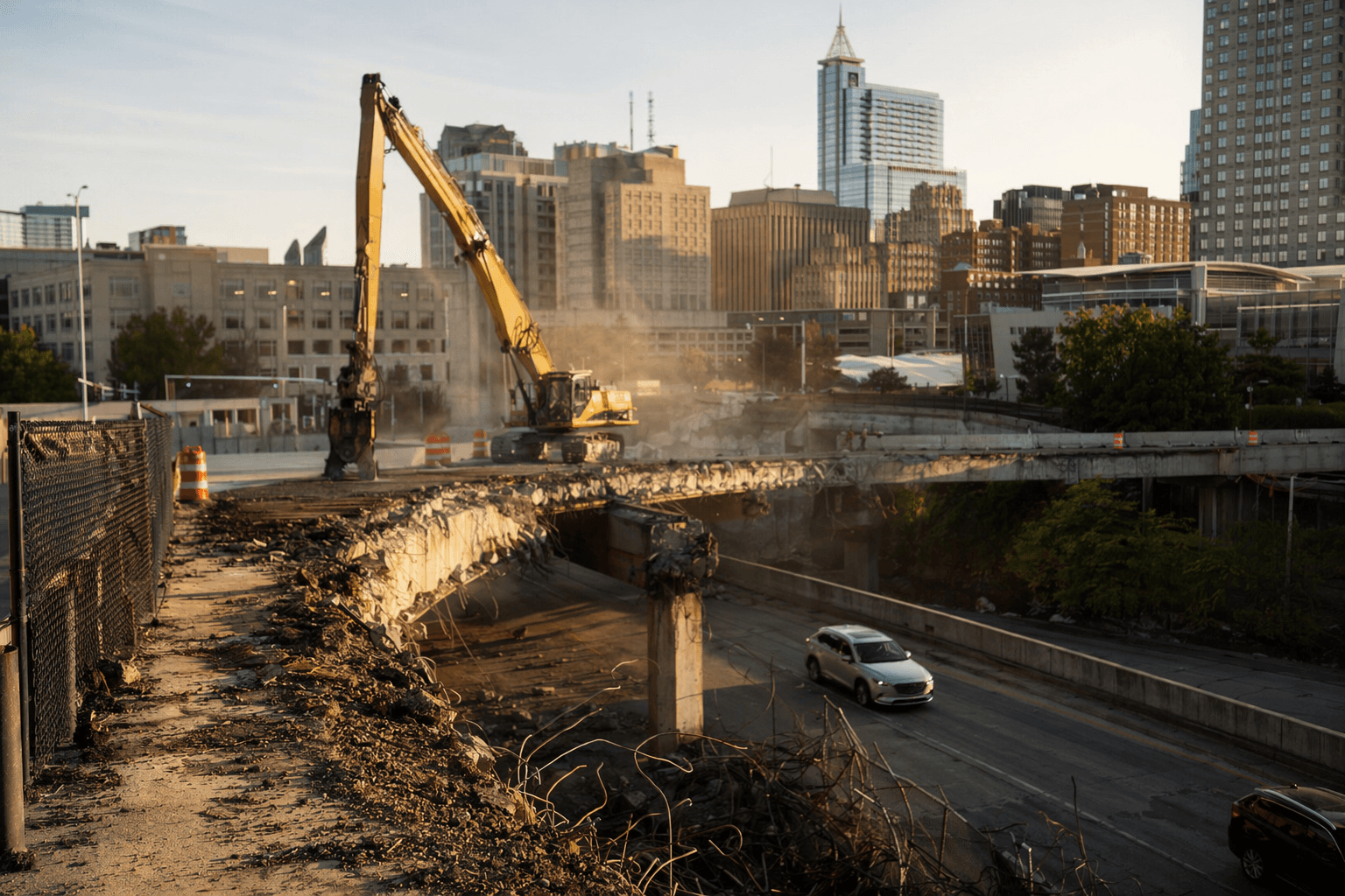 Downtown Raleigh ramp closes for City Gateway redevelopment project
