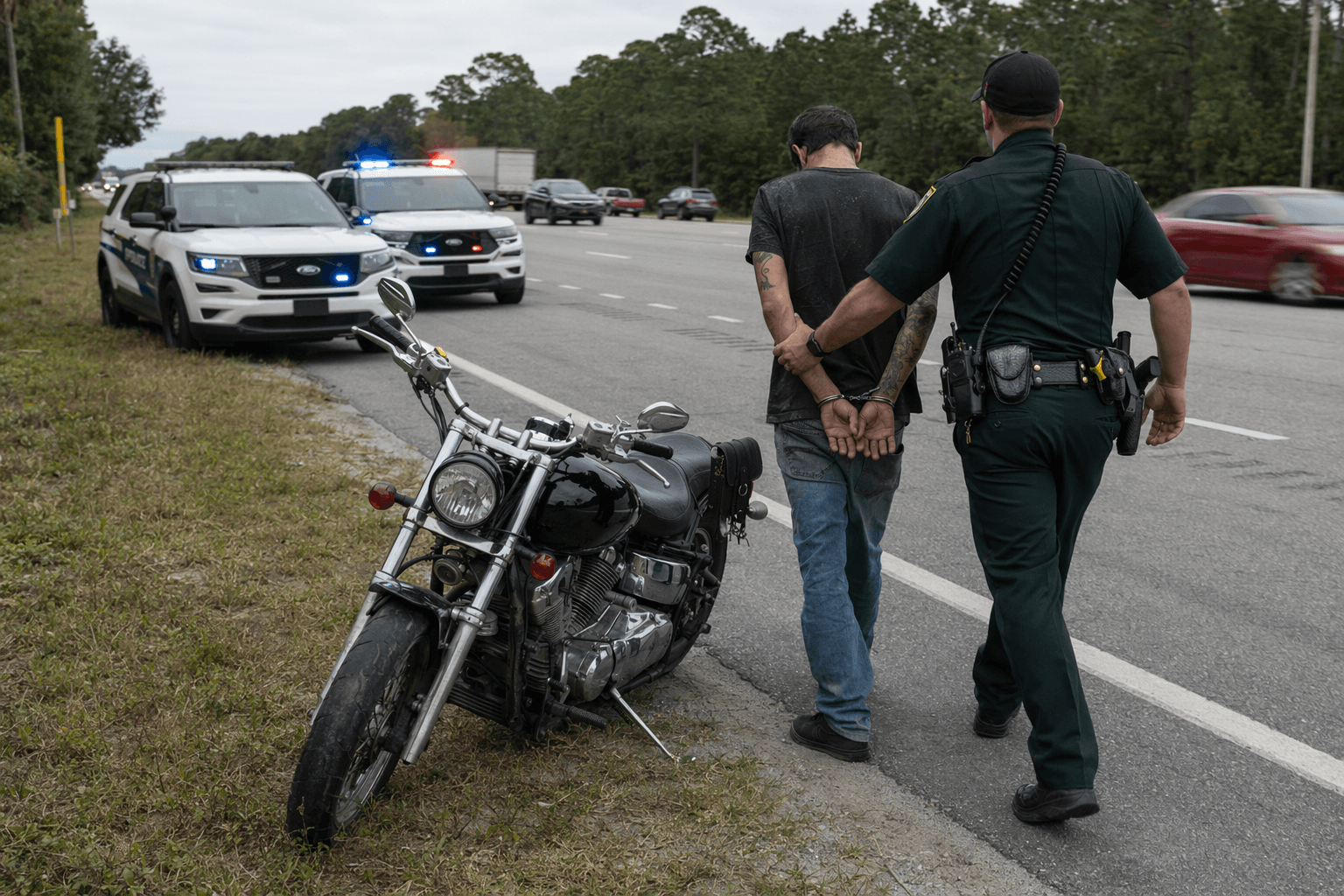 Stolen motorcycle stop turns violent, Monroe deputies arrest Lake City man