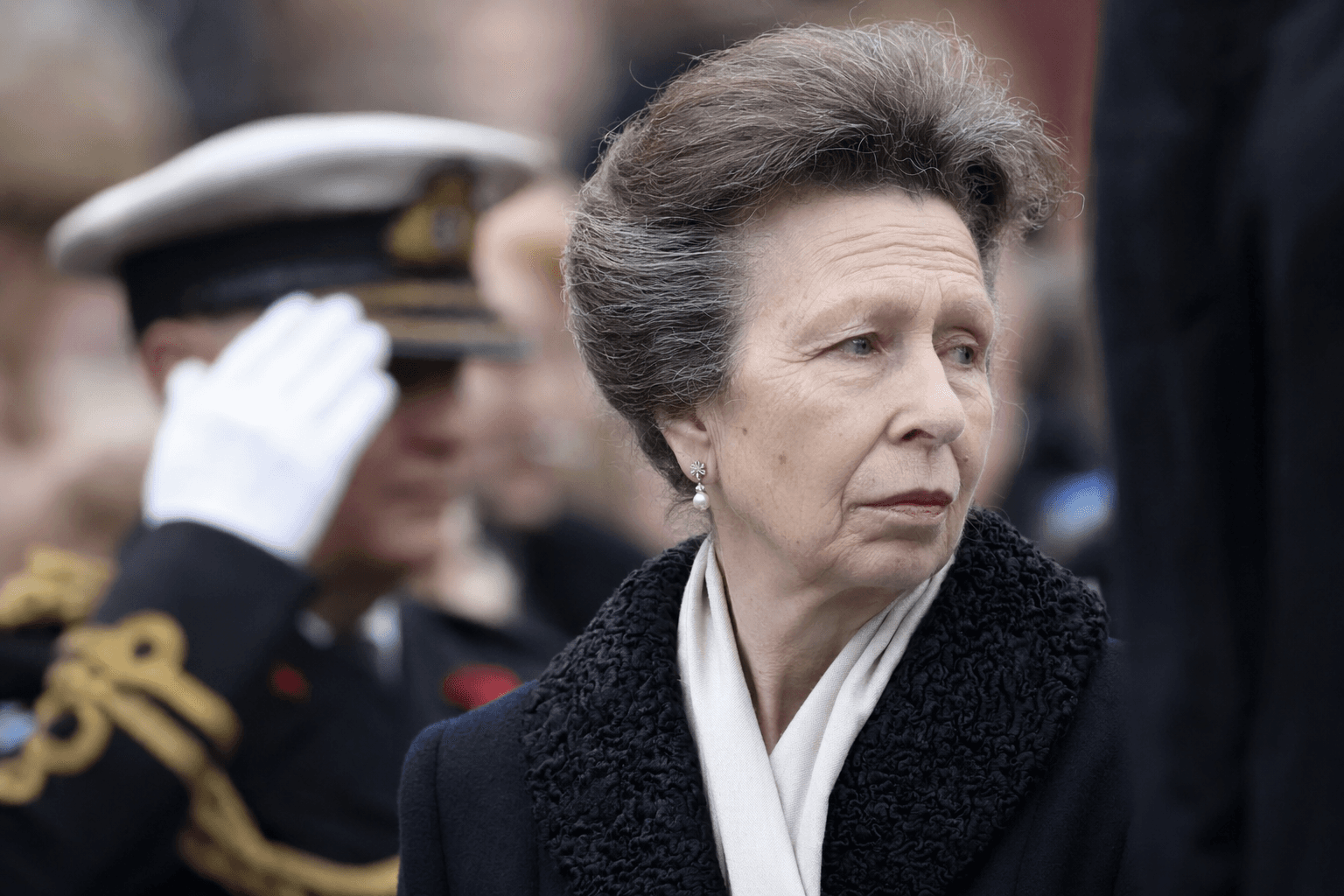 Princess Anne Honors Queen Elizabeth II with Pearl Drop Earrings