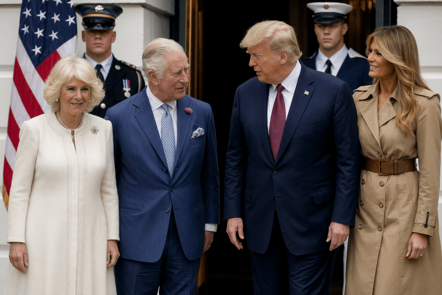 Charles and Camilla End U.S. Visit, Trump Eases Scotch Tariffs